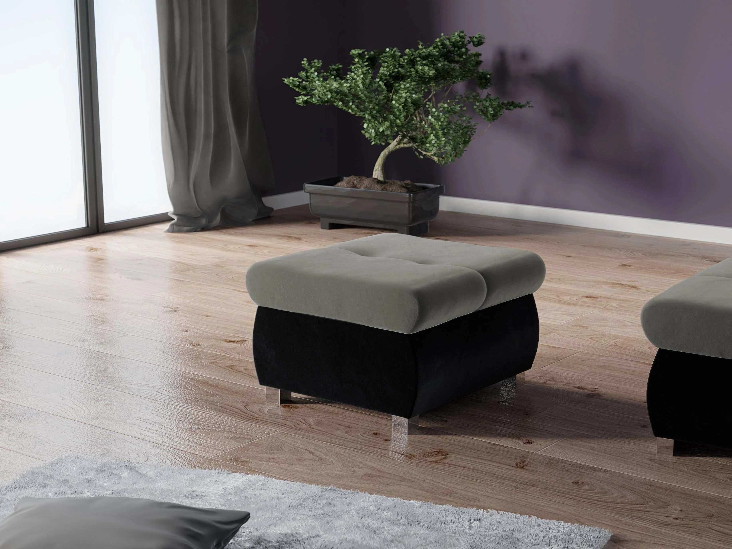 Σκαμπό σαλονιού Comfivo Nitor (Magic Velvet 2219 + Magic Velvet 2217)