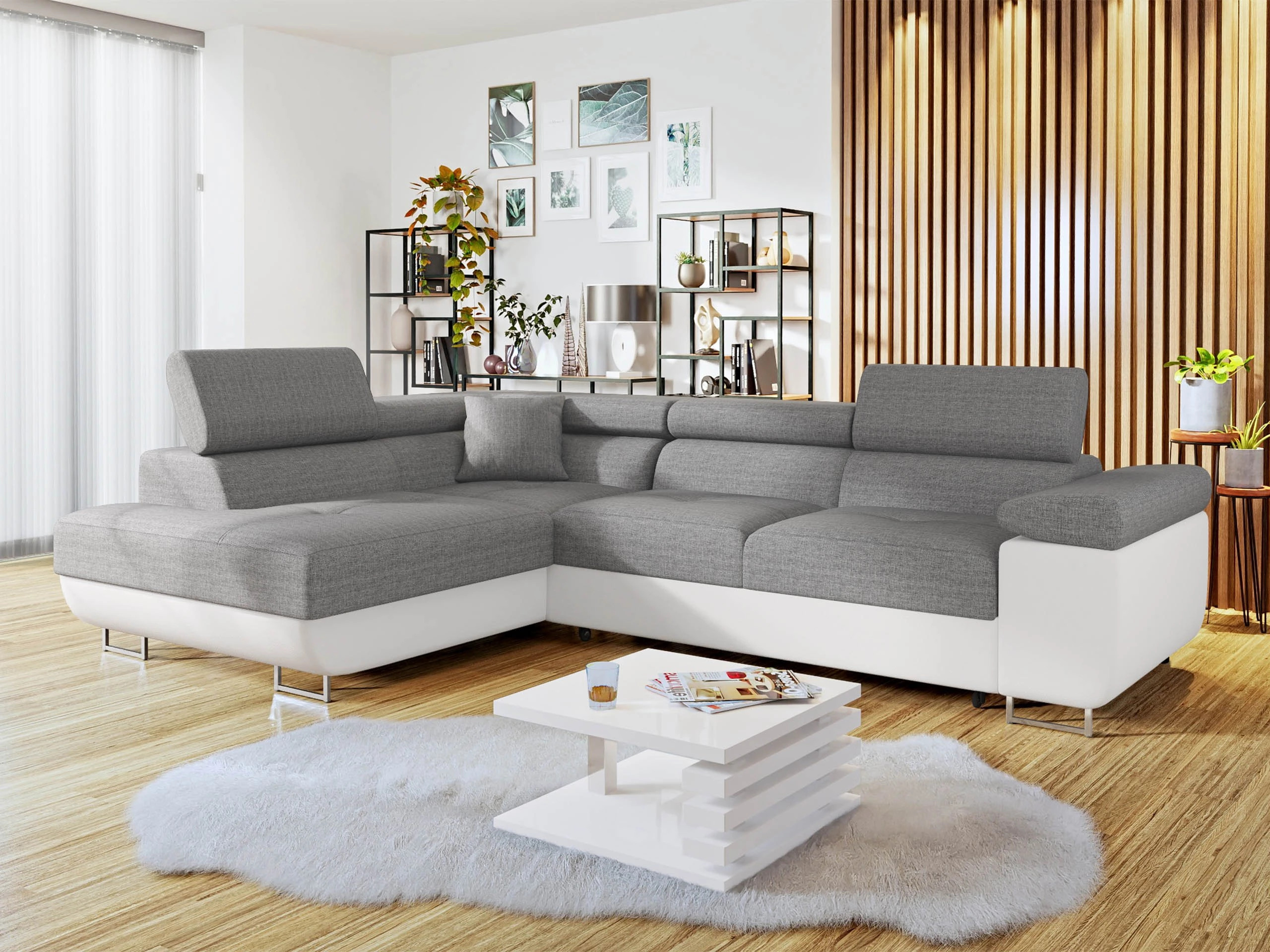 Γωνιακός Καναπές Comfivo Vinetum (Soft 017 + Lux 05)