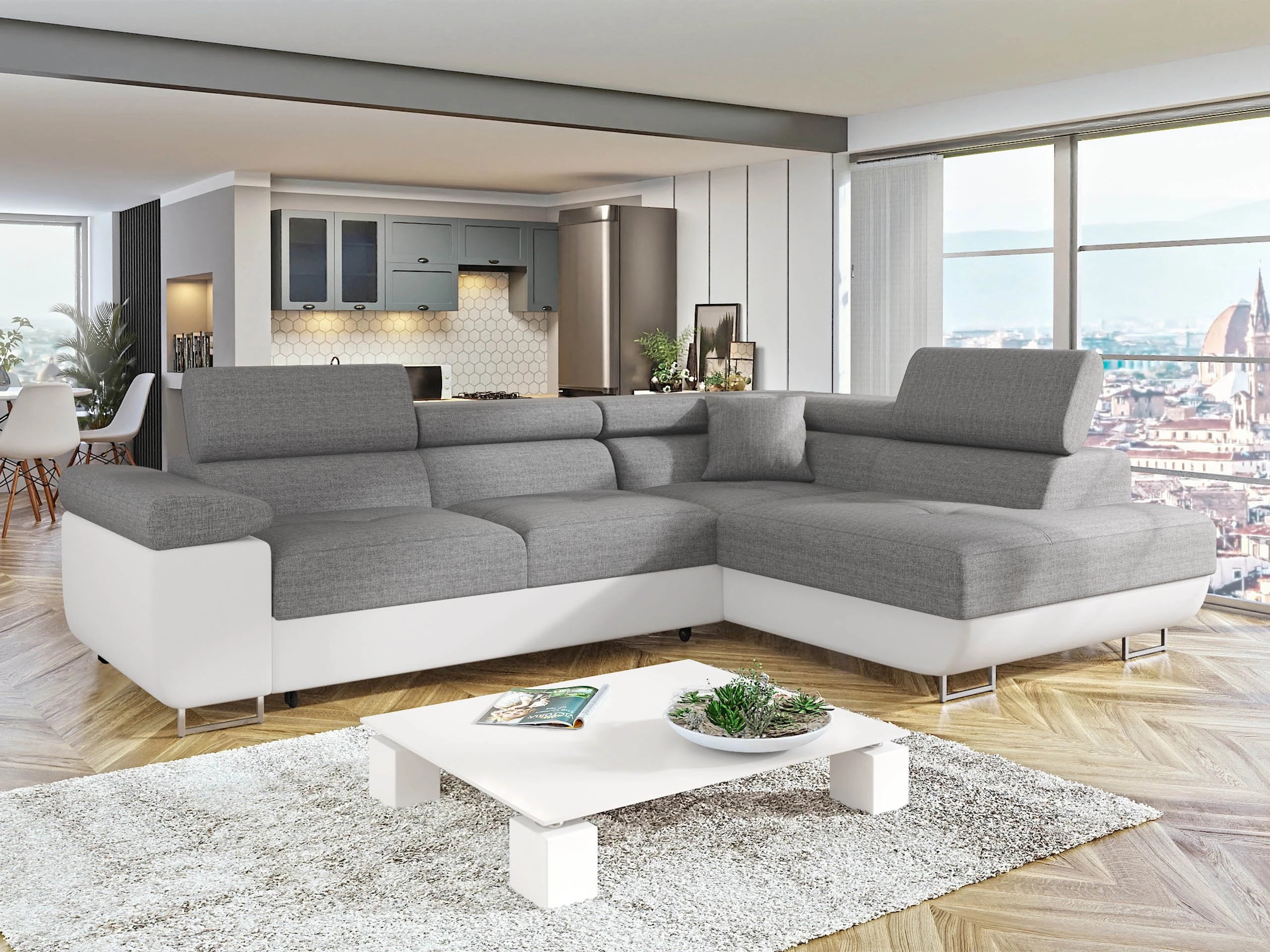 Γωνιακός Καναπές Comfivo Vinetum (Soft 017 + Lux 05)