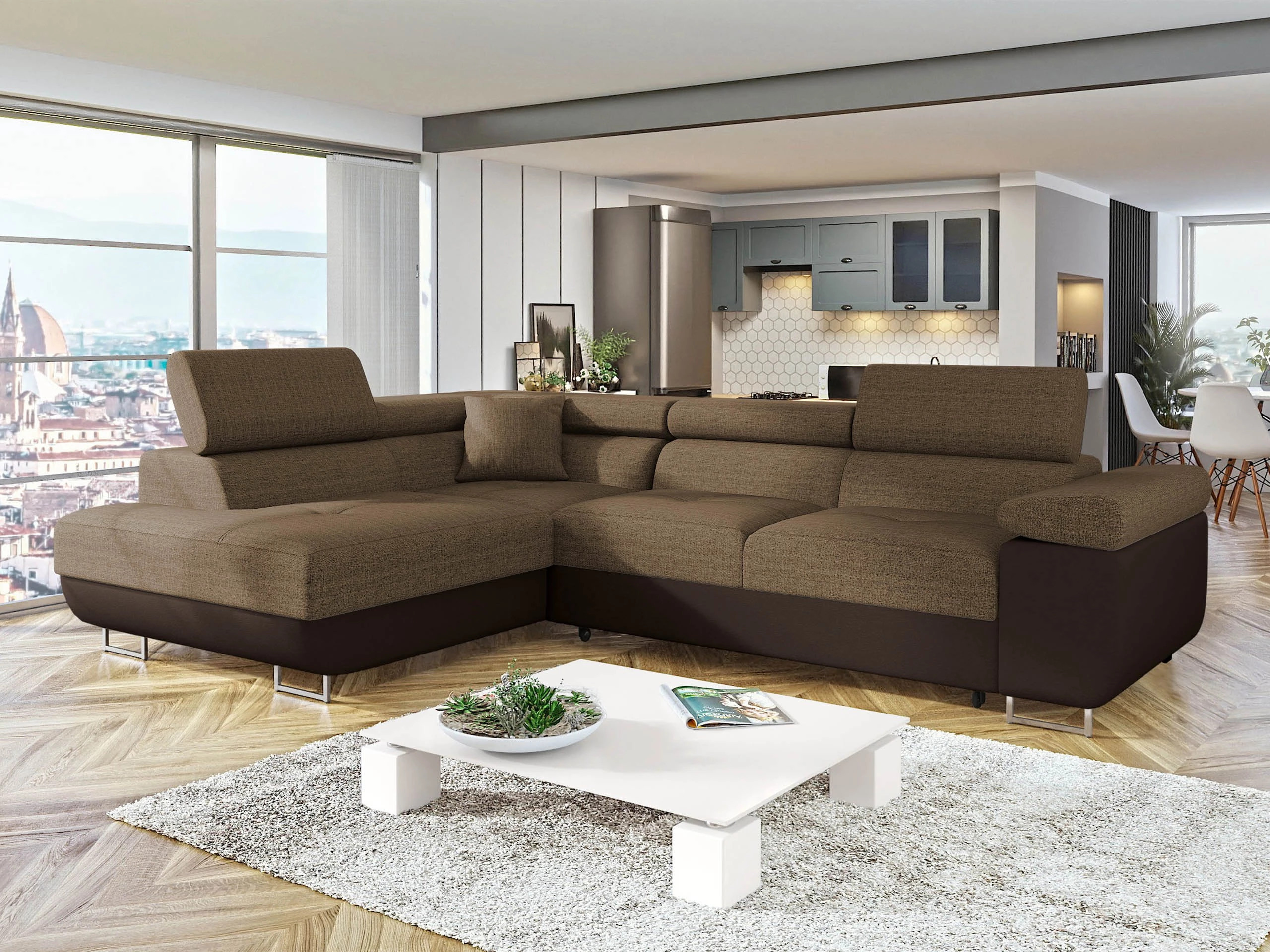 Γωνιακός Καναπές Comfivo Vinetum (Soft 066 + Lux 03)