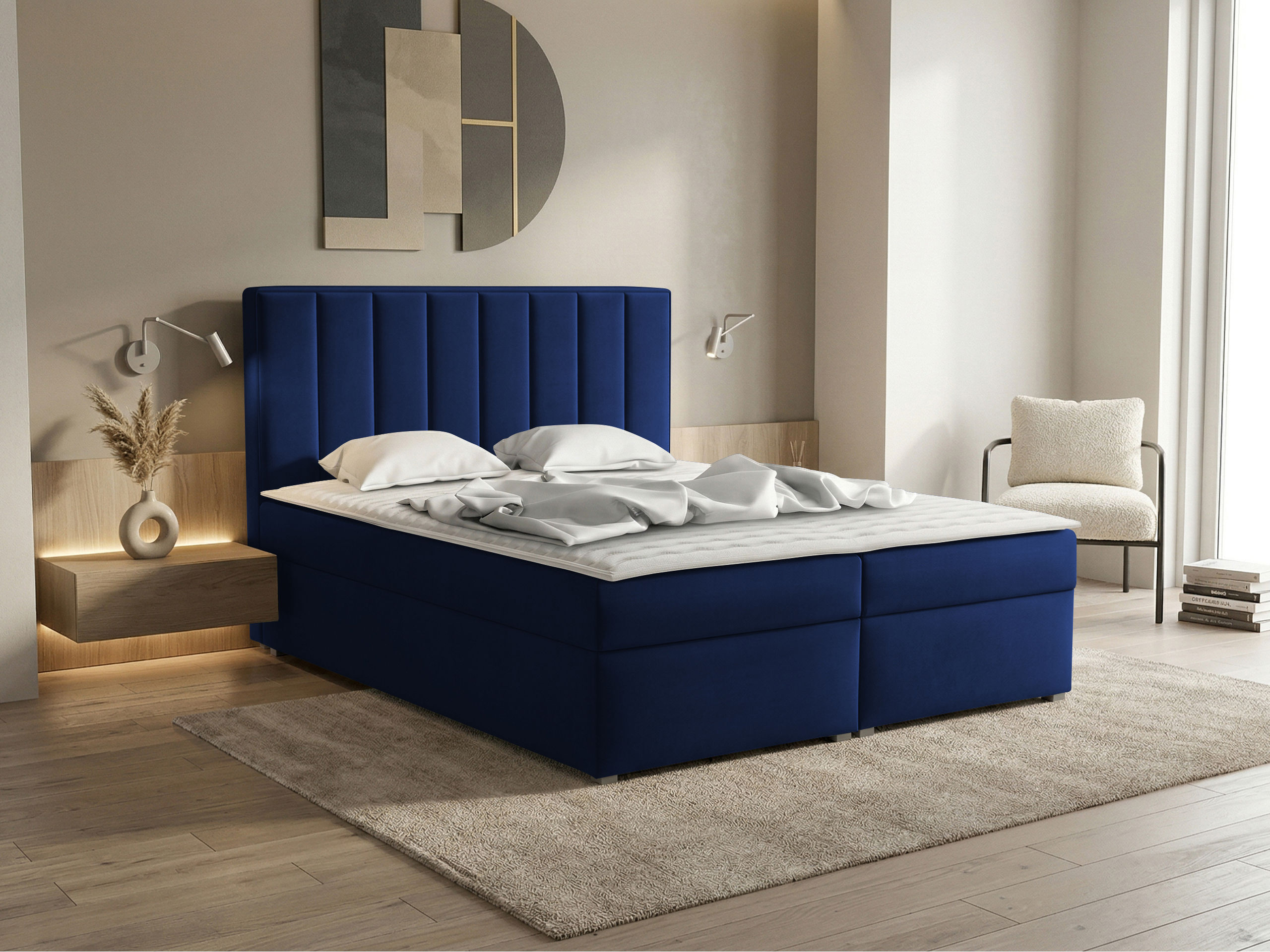 Κρεβάτι continental Pomona 116 (Magic βελούδινο 2216)