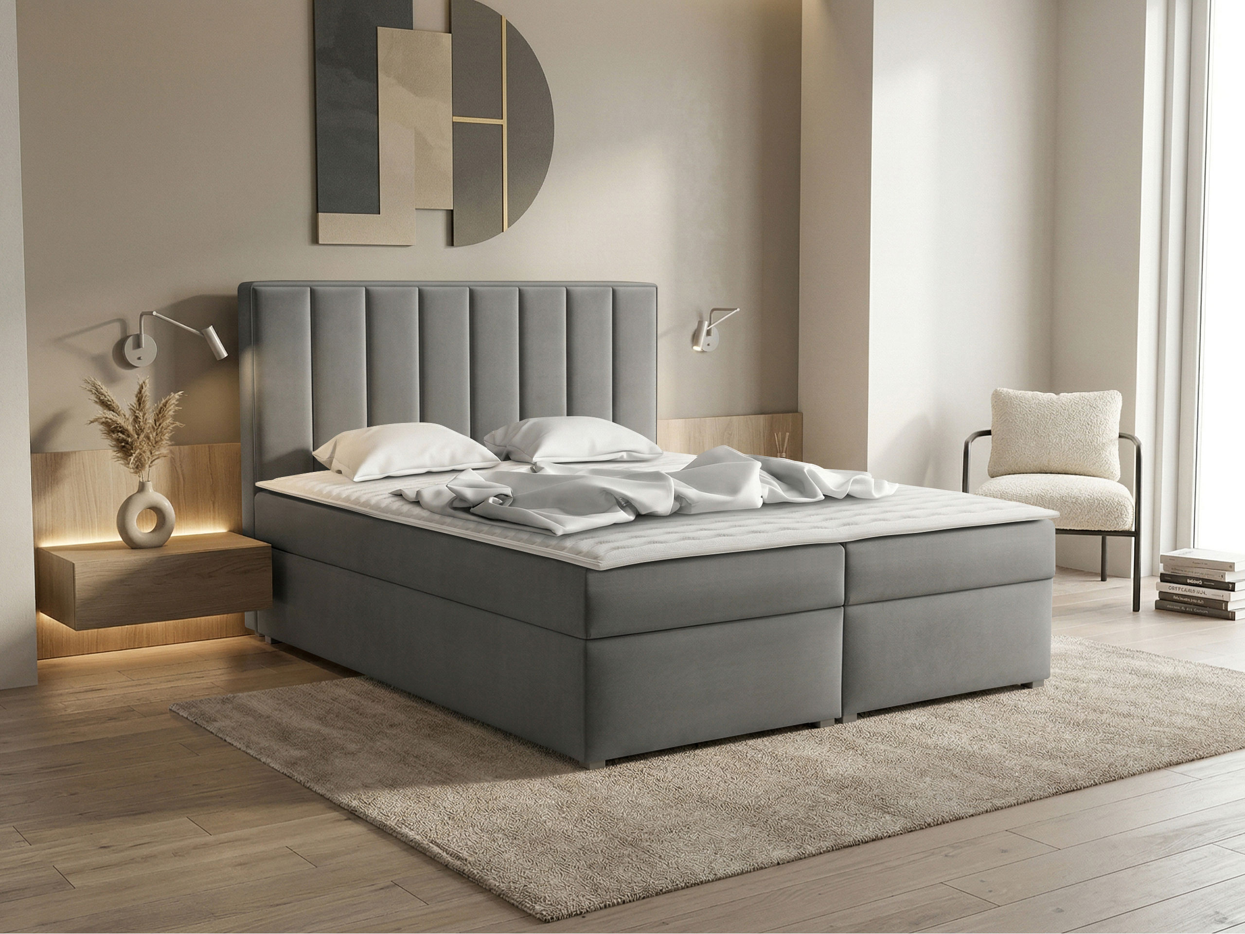 Κρεβάτι continental Pomona 116 (Magic βελούδινο 2217)