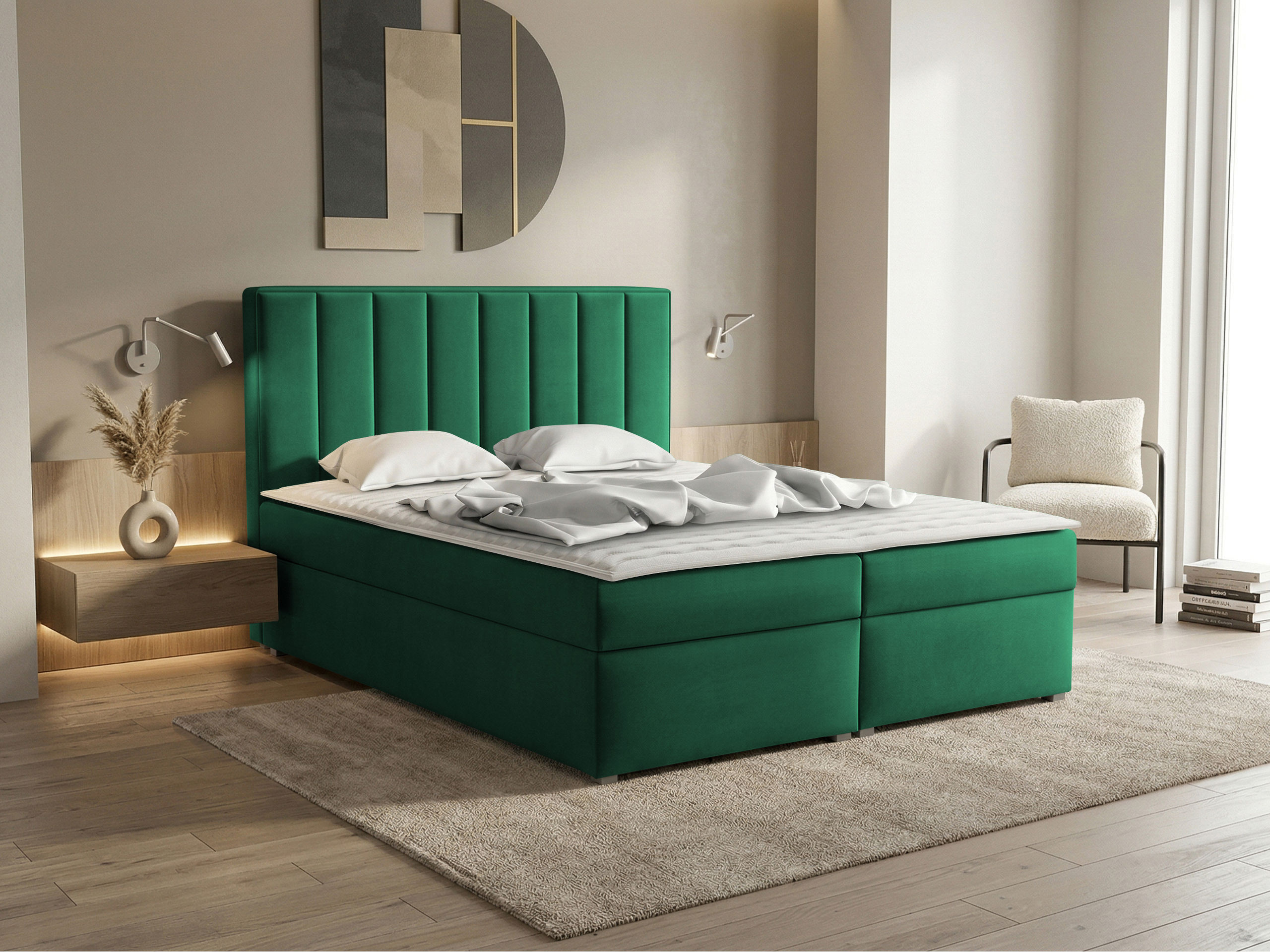 Κρεβάτι continental Pomona 116 (Magic βελούδινο 2225)