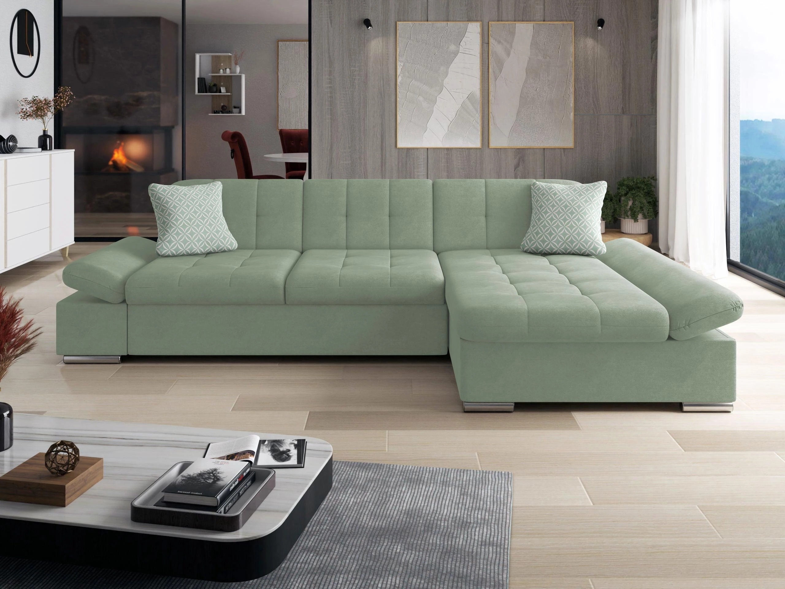Γωνιακός Καναπές Comfivo Sanitas I (Uttario Velvet 2954 + Evo 29)