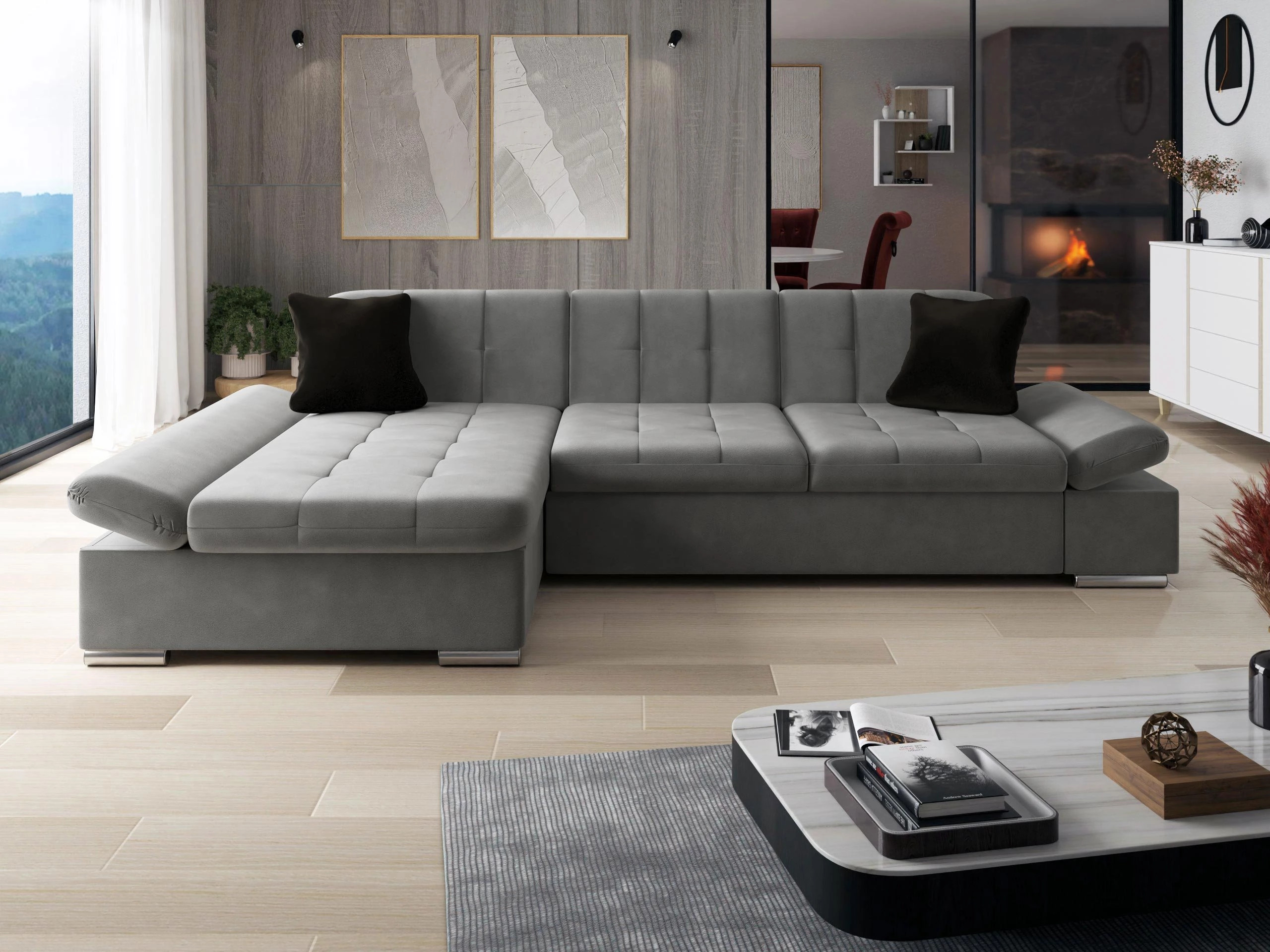 Γωνιακός Καναπές Comfivo Serenitas (Magic Velvet 2217 + Magic Velvet 2219)