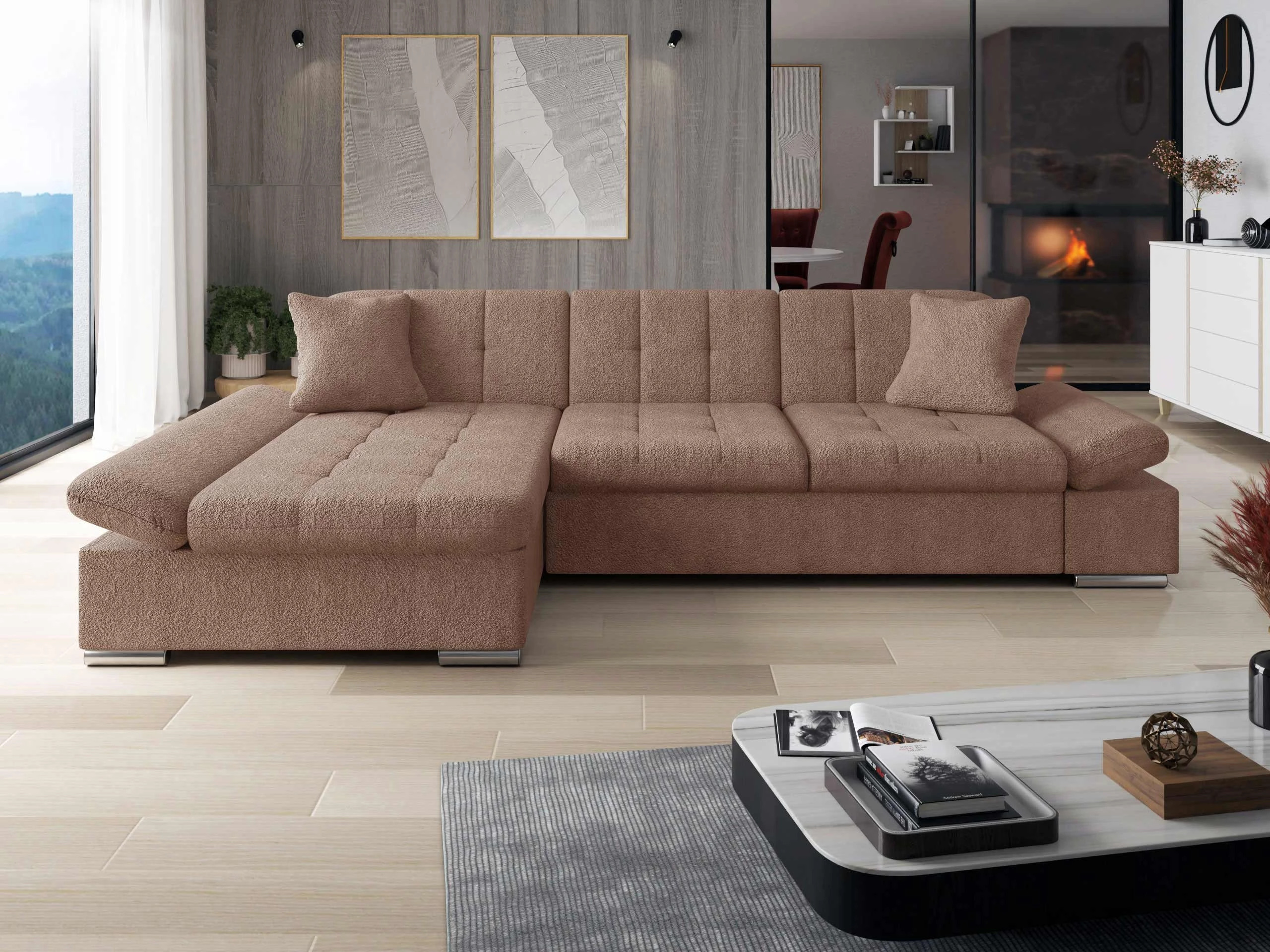 Γωνιακός Καναπές Comfivo Serenitas (Coral 45)