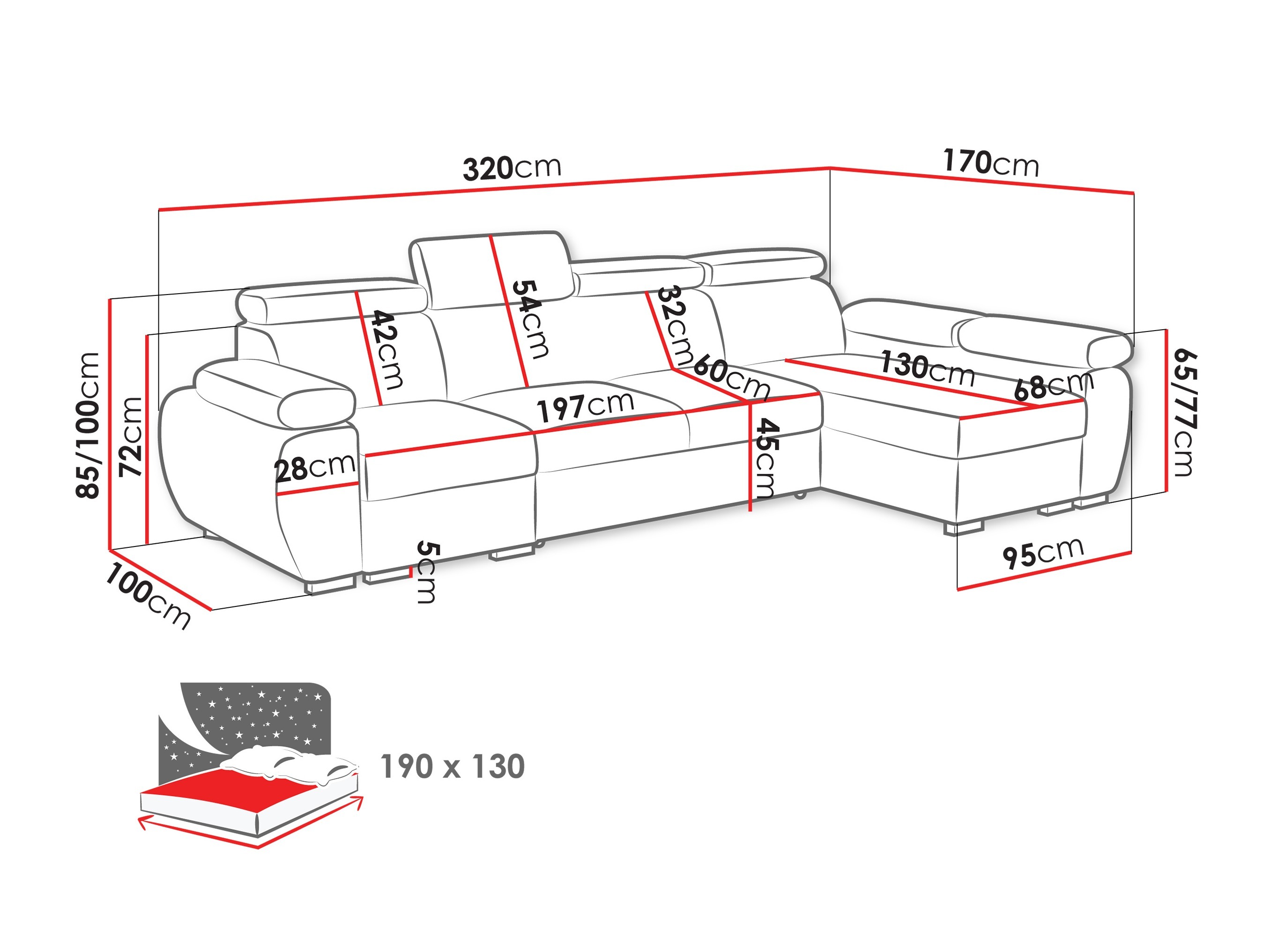 Γωνιακός Καναπές Columbus 227 (Flow 03)