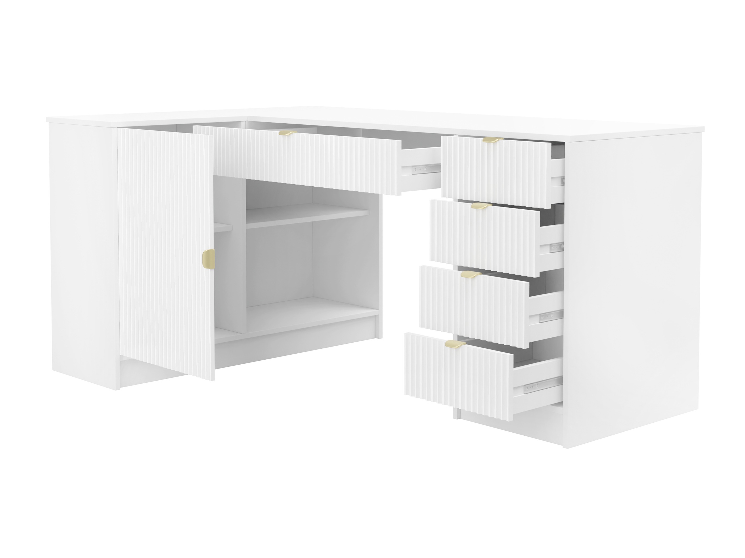 Γωνιακό γραφείο Comfivo Papilio II (Καρυδί)