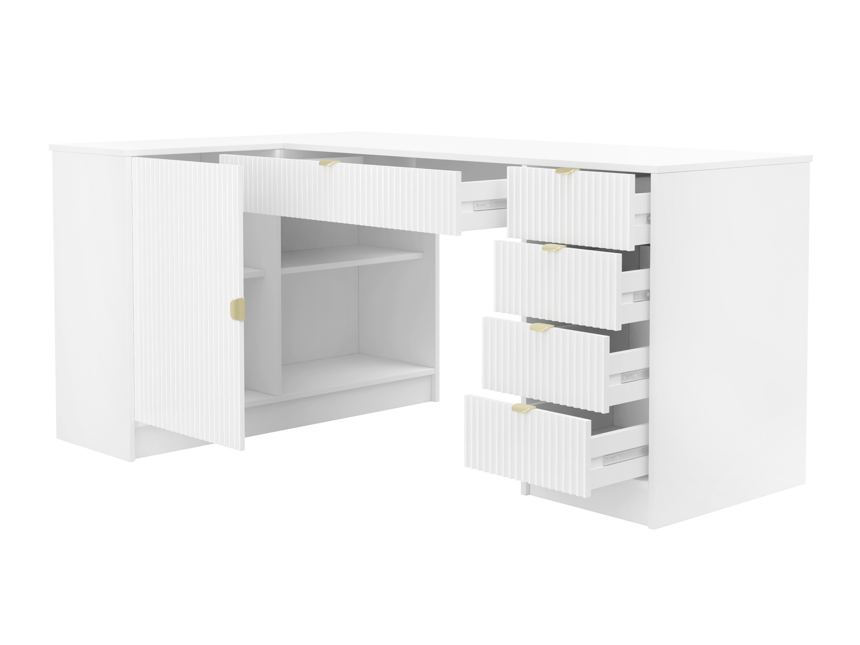 Γωνιακό γραφείο Comfivo Papilio II (Μπεζ)