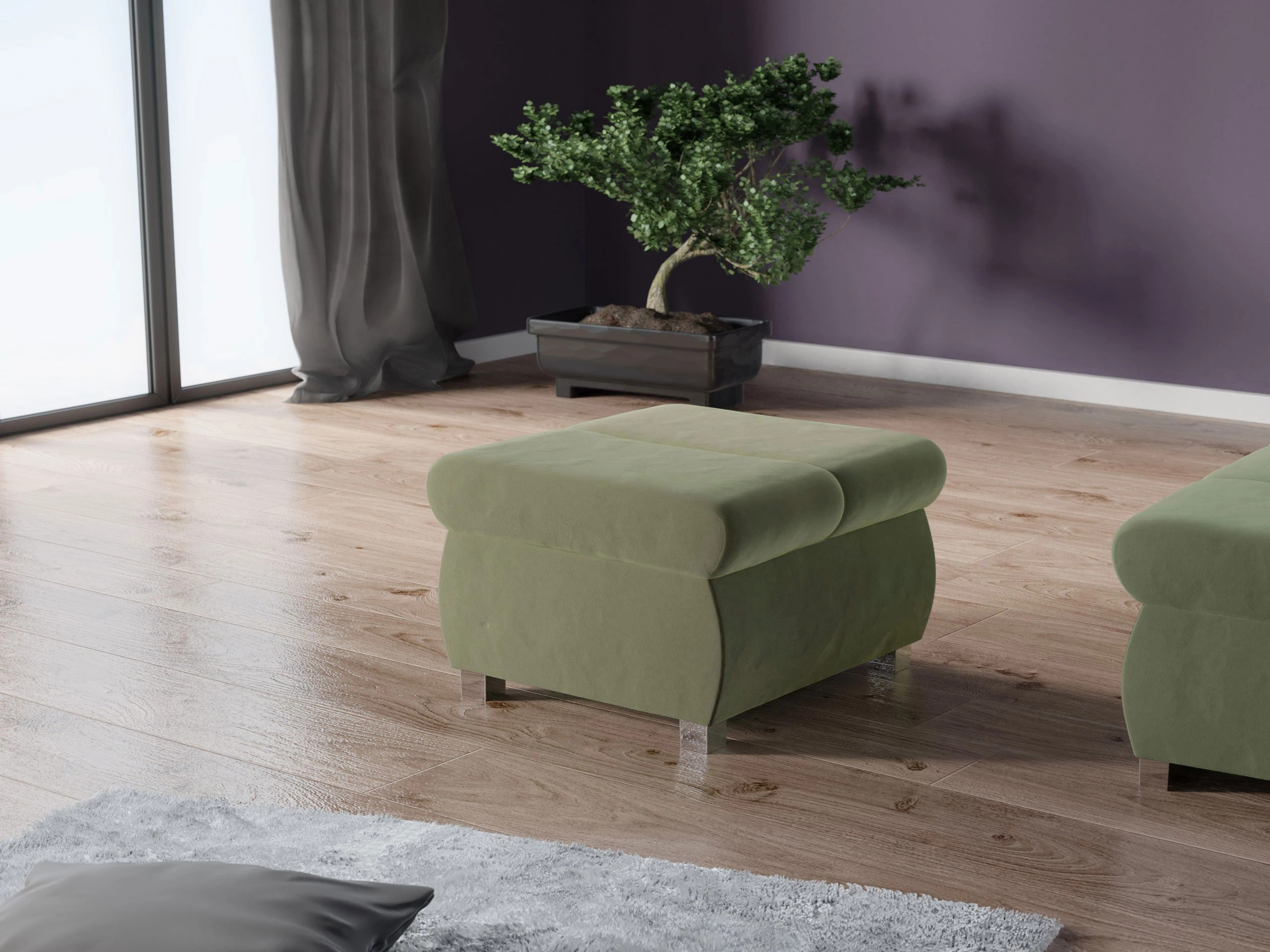 Σκαμπό σαλονιού Comfivo Olivetum (Magic Velvet 2243)