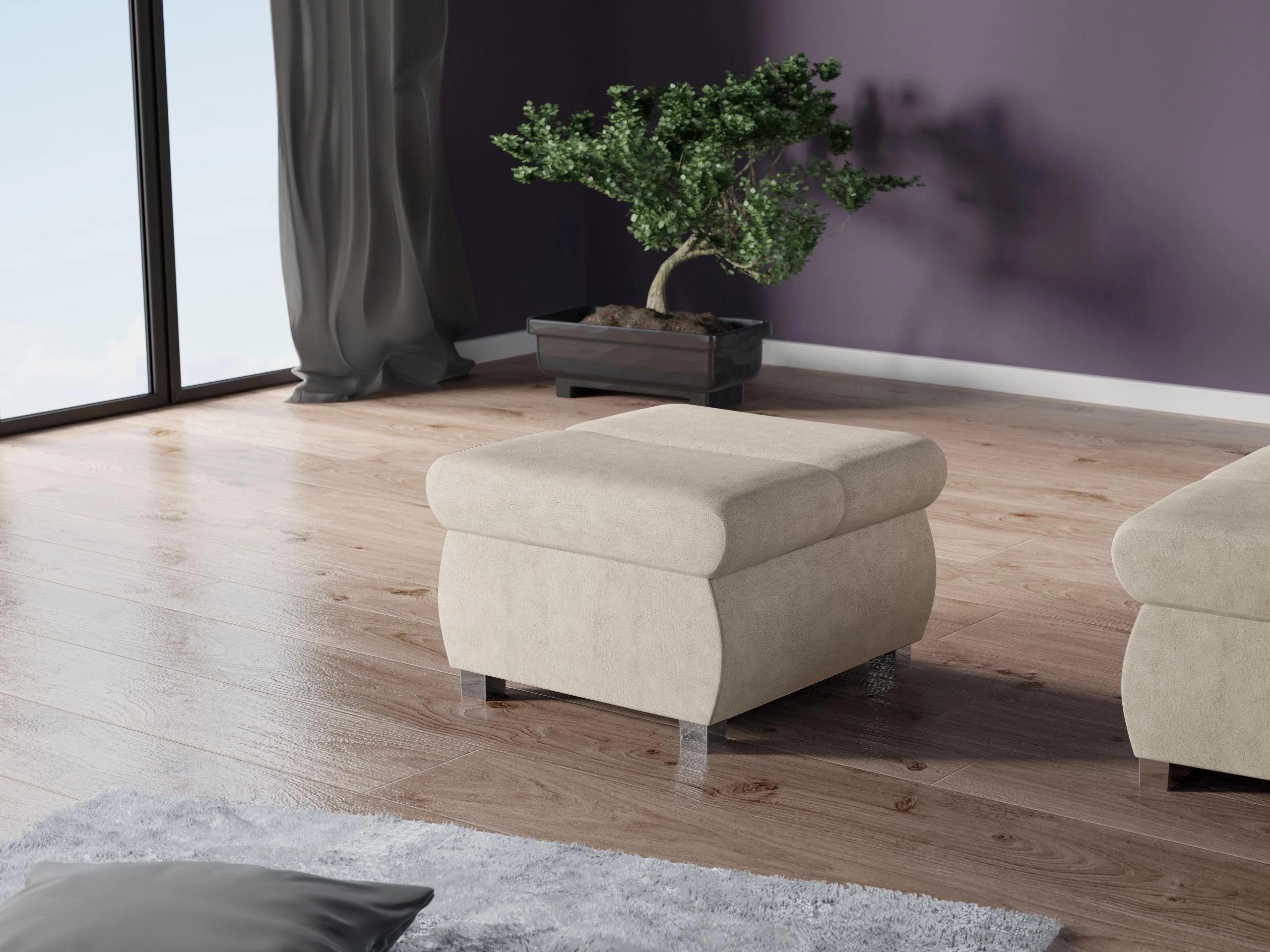 Σκαμπό σαλονιού Comfivo Olivetum (Uttario Velvet 2979)