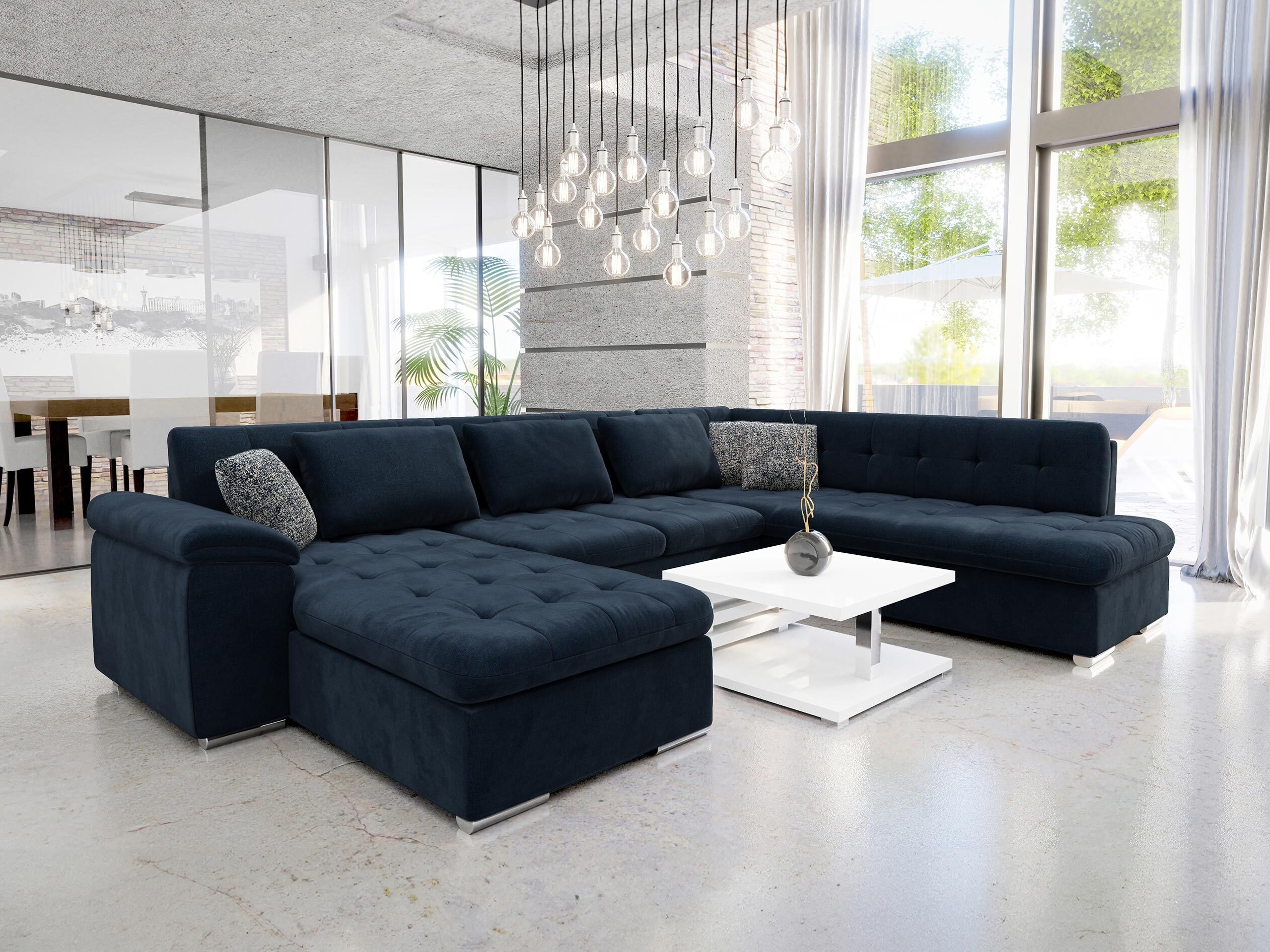 Γωνιακός Καναπές Comfivo Gemma V (Maya 09 + Corbett 78)
