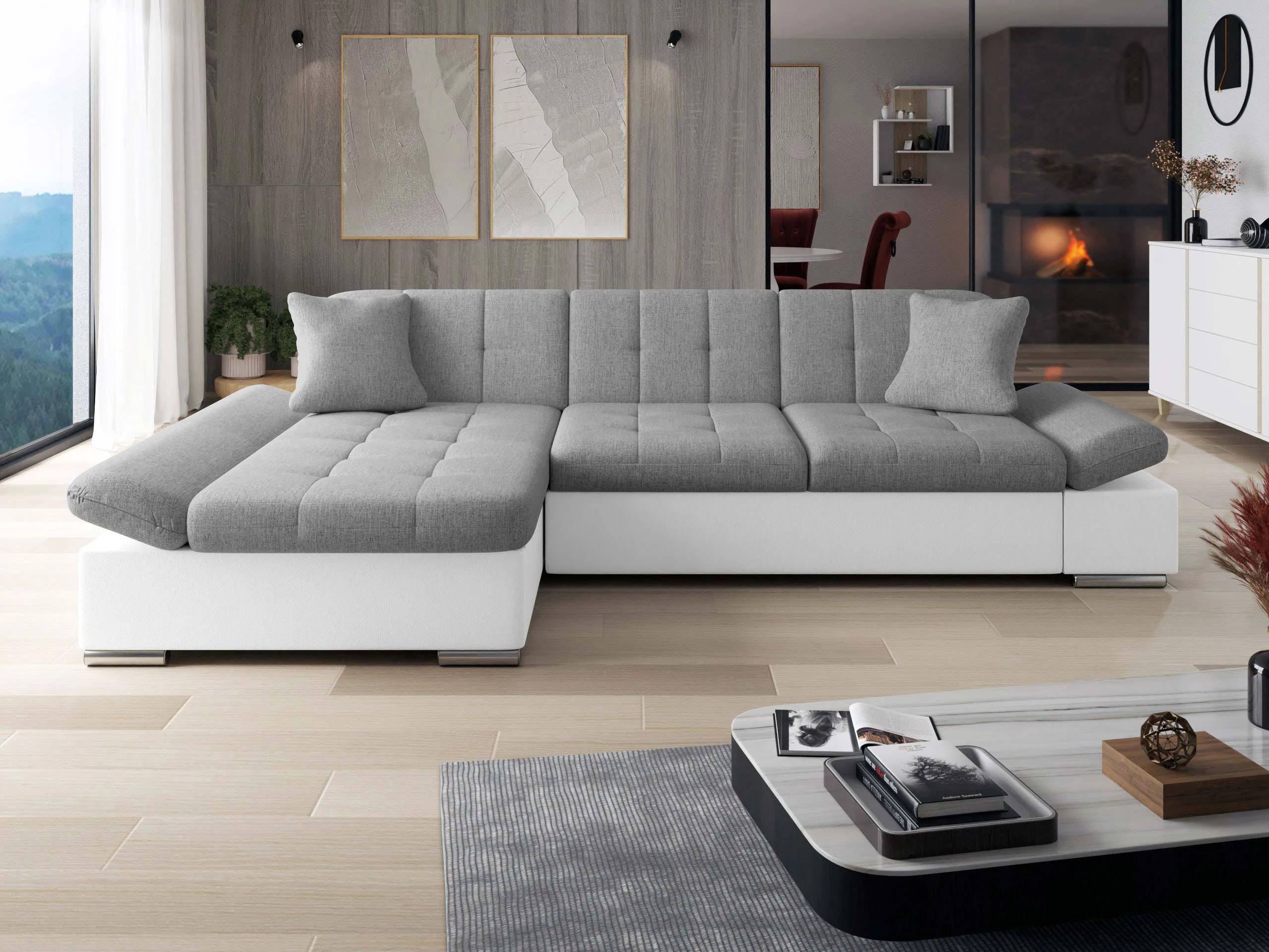 Γωνιακός Καναπές Comfivo Sanitas I (Soft 017 + Soul 17)