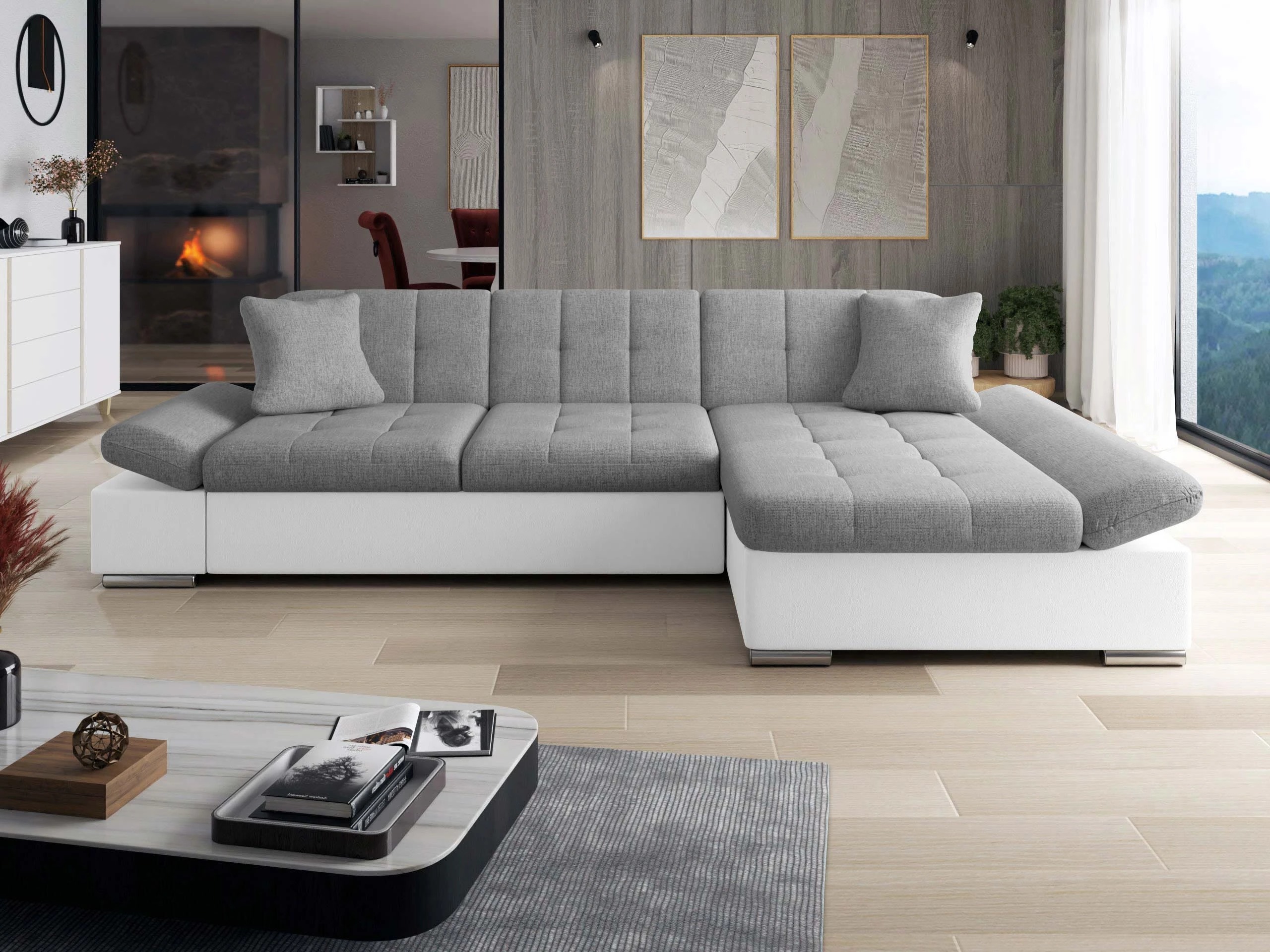 Γωνιακός Καναπές Comfivo Sanitas I (Soft 017 + Soul 17)