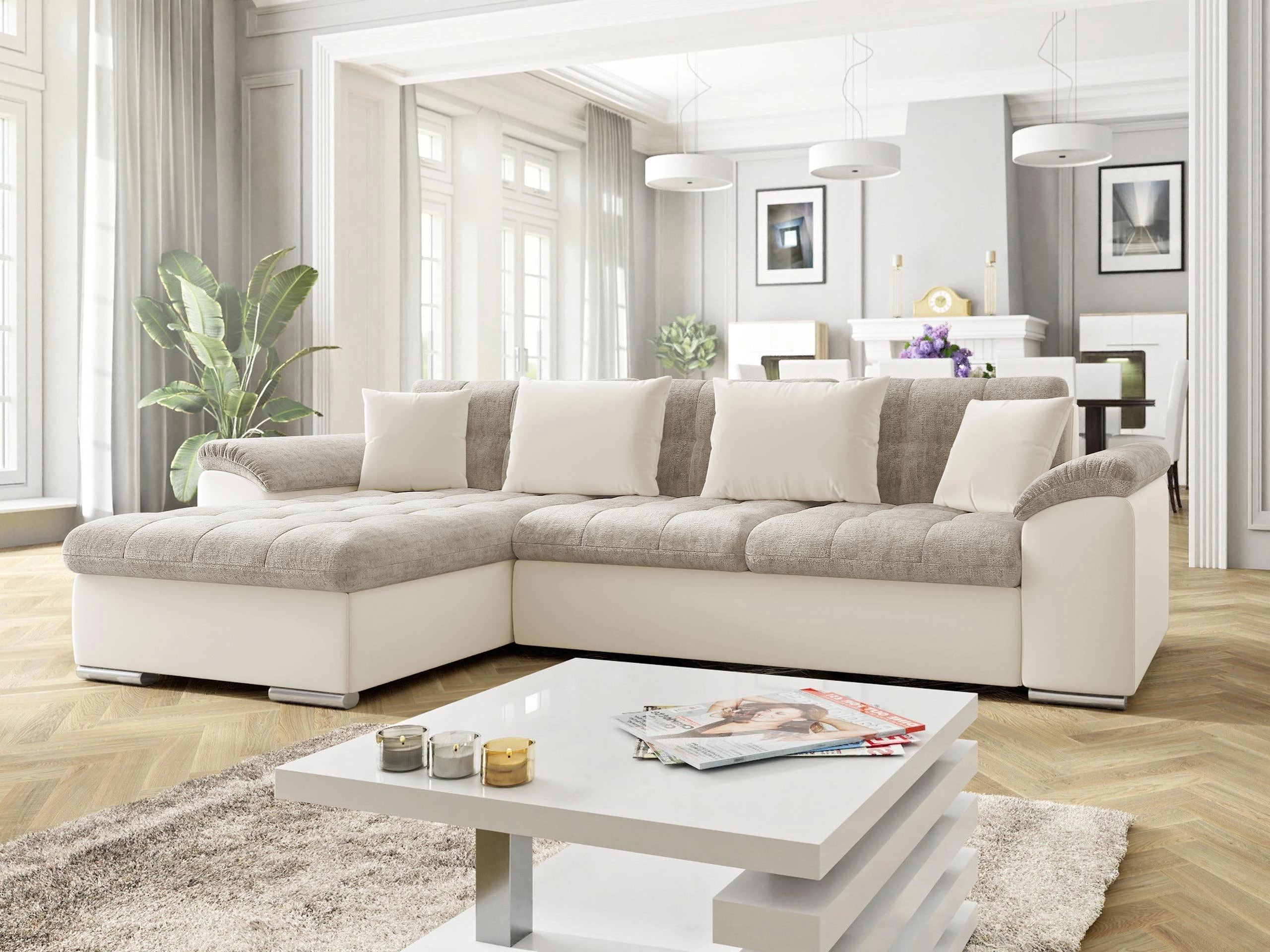 Γωνιακός Καναπές Comfivo Mica (Magic Velvet 2250 + Miu 2041)
