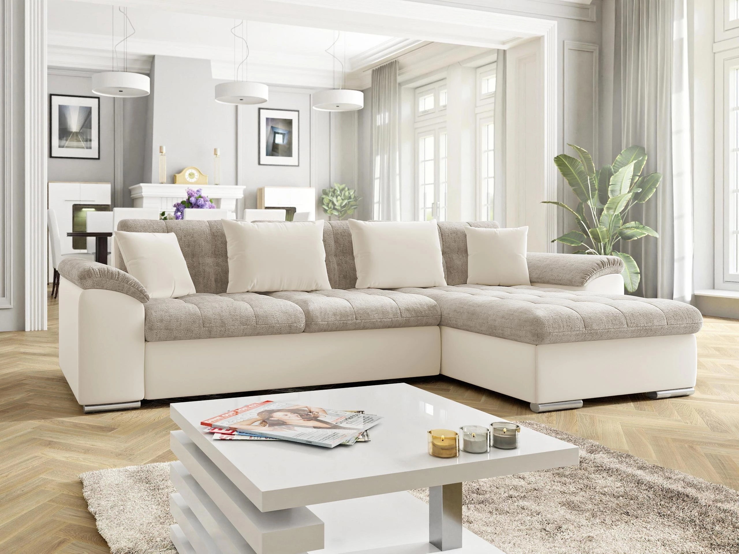 Γωνιακός Καναπές Comfivo Mica (Magic Velvet 2250 + Miu 2041)