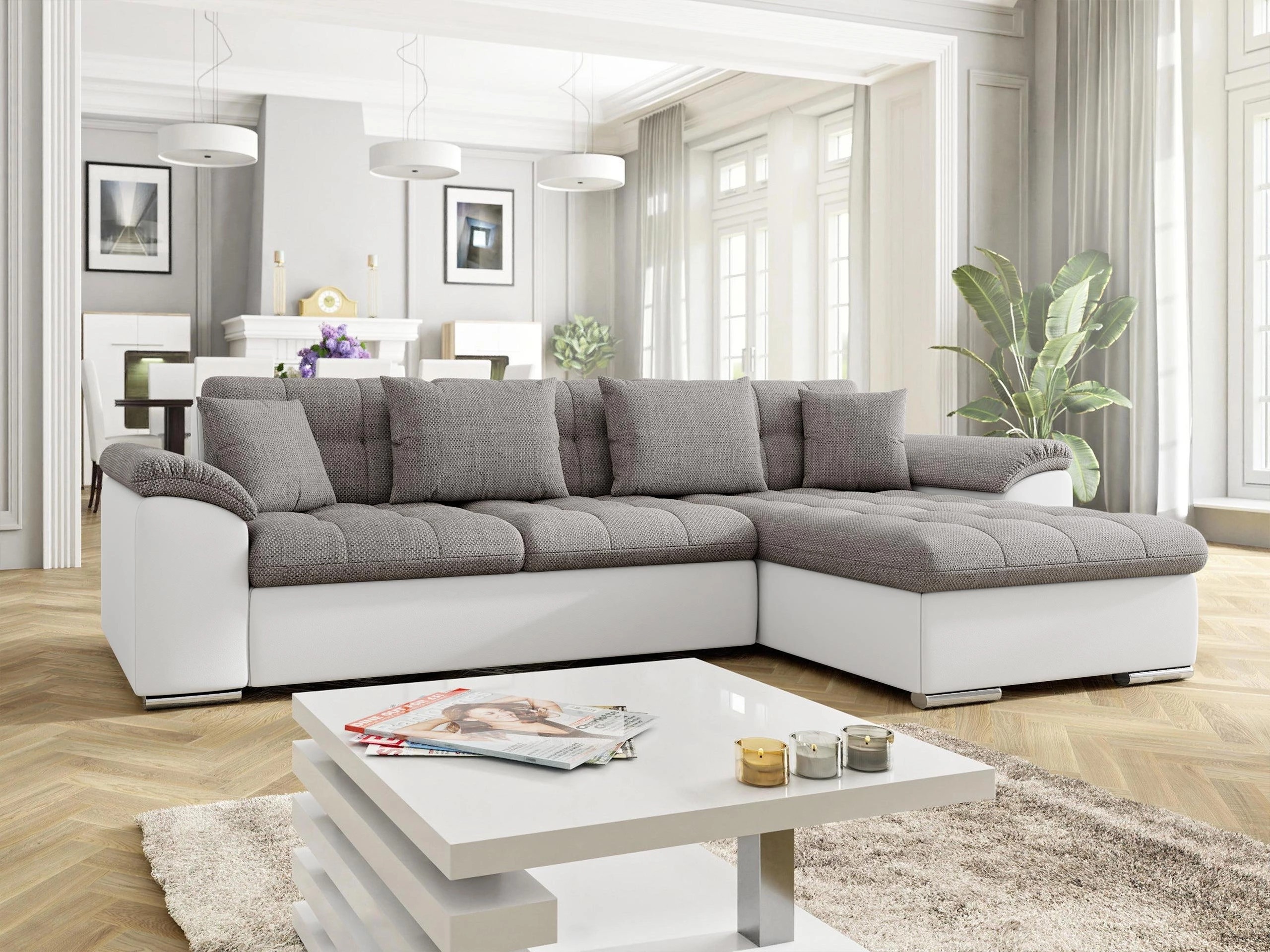 Γωνιακός Καναπές Comfivo Mica (Soft 017 + Lawa 05)
