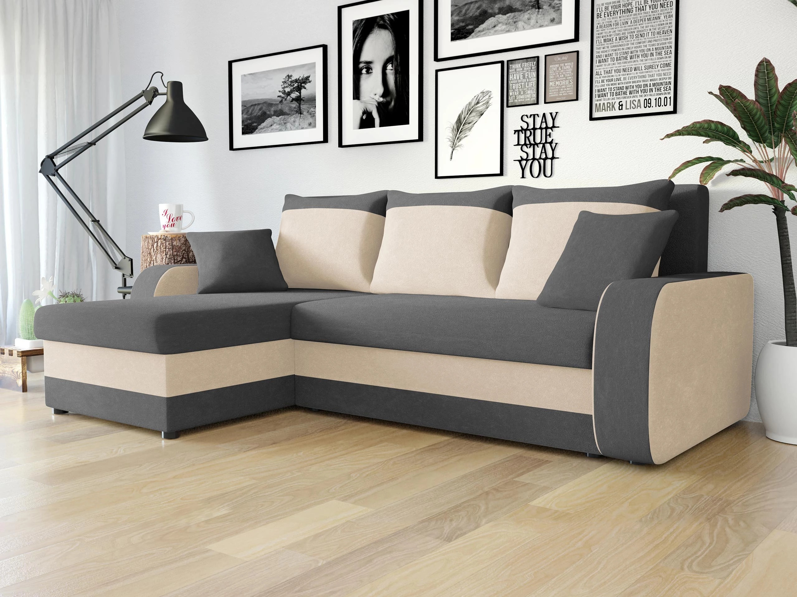 Γωνιακός Καναπές Comfivo Melissa I (Mikrofaza 0027 + Mikrofaza 0031)
