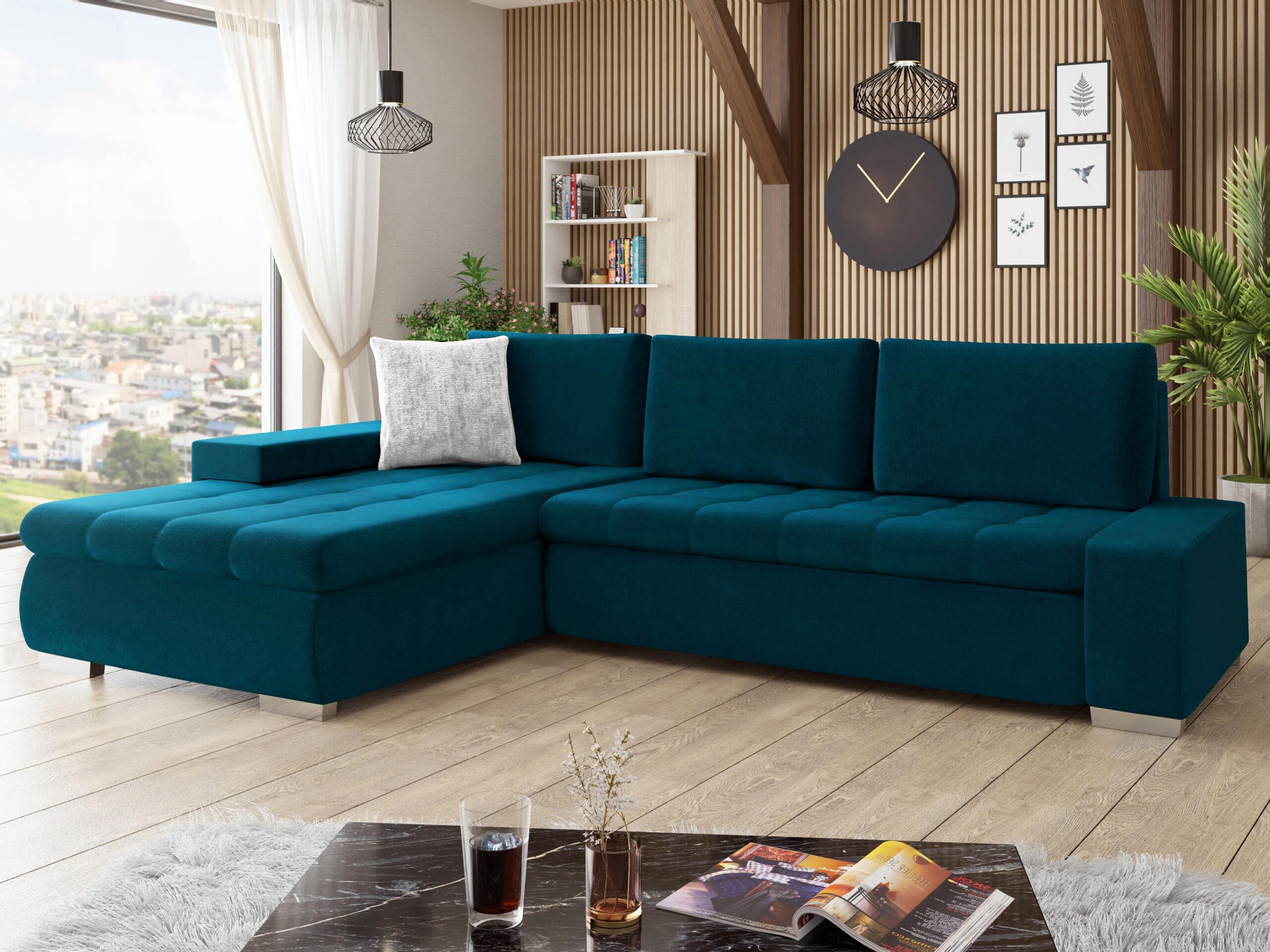 Γωνιακός Καναπές Comfivo Nitor II (Venus Velvet 2911 + Miu 2059)