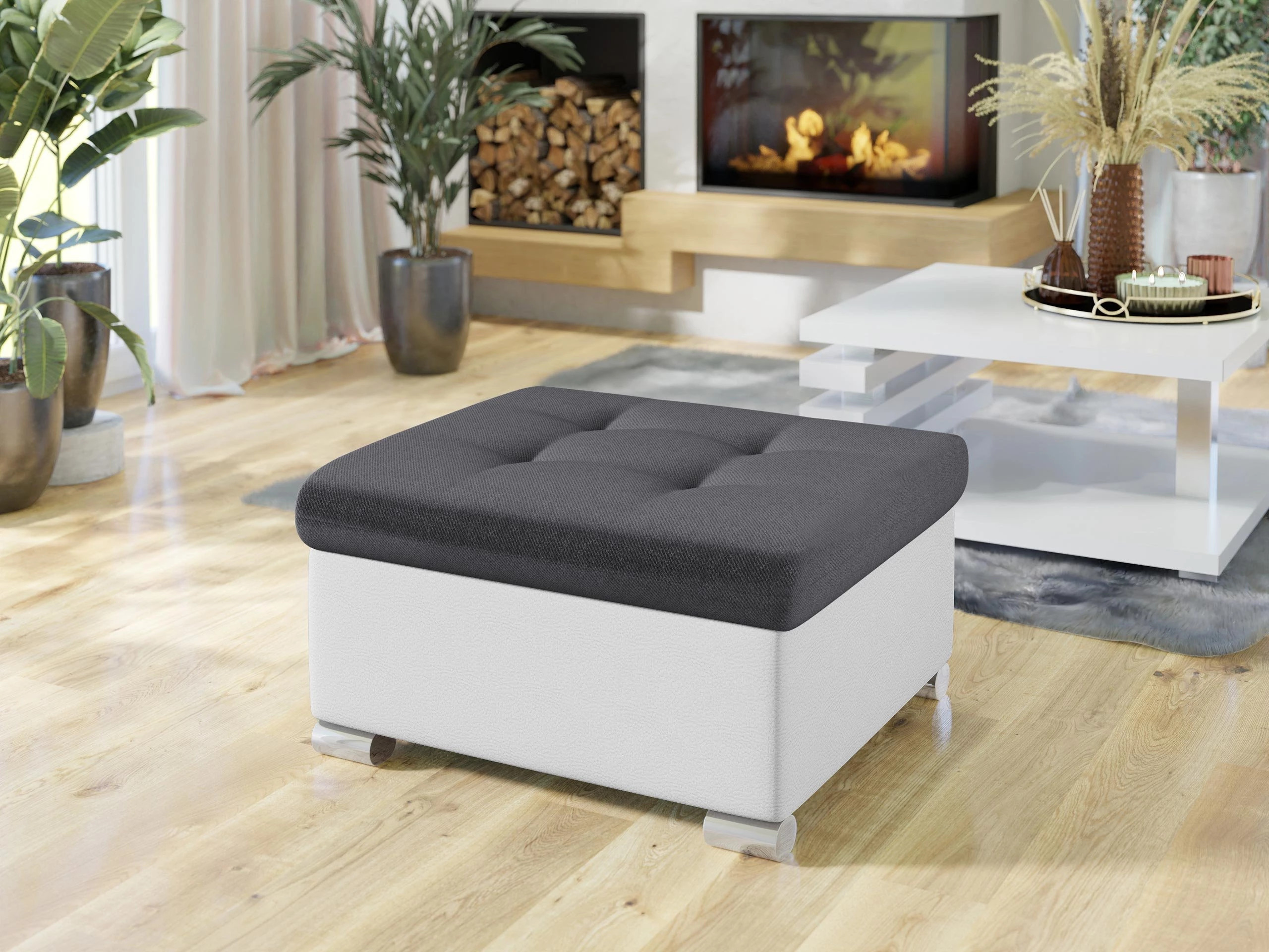 Σκαμπό σαλονιού Comfivo Gemma (Soft 017 + Kronos 22)