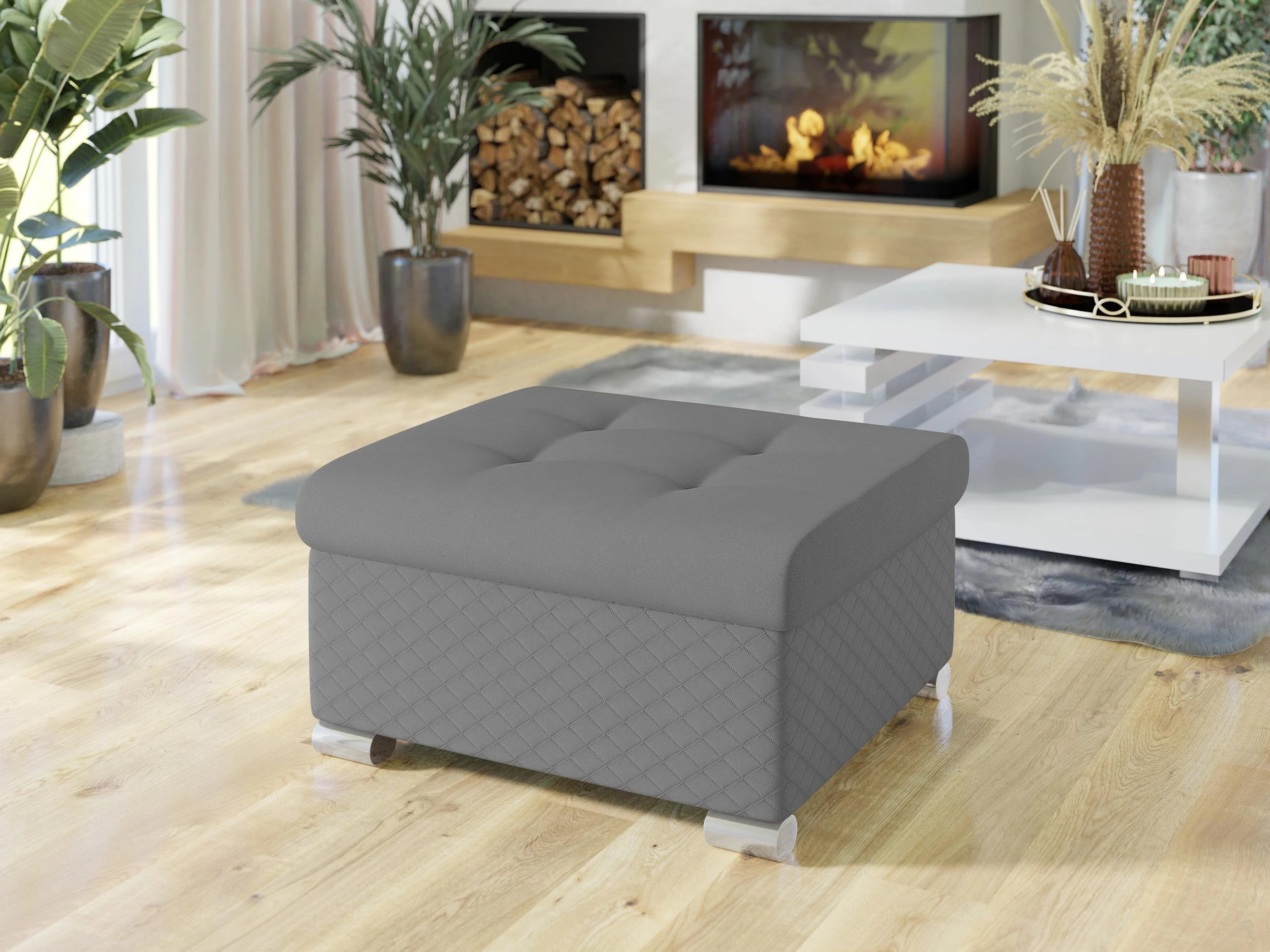 Σκαμπό σαλονιού Comfivo Gemma (Βελούδινο 2972-U03 + Uttario Velvet 2972)