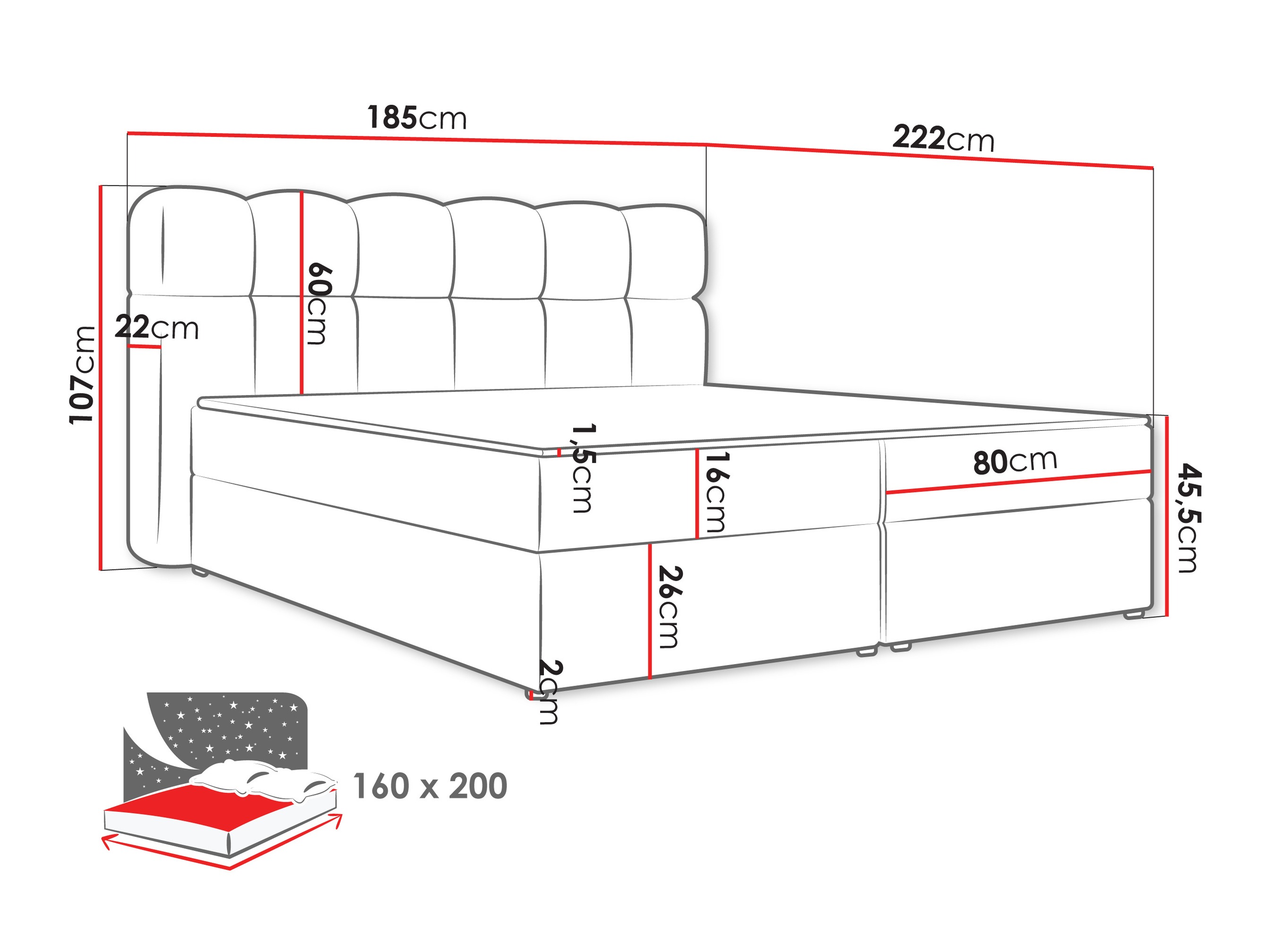 Κρεβάτι continental Stonecrest 113 (Lambi 07)