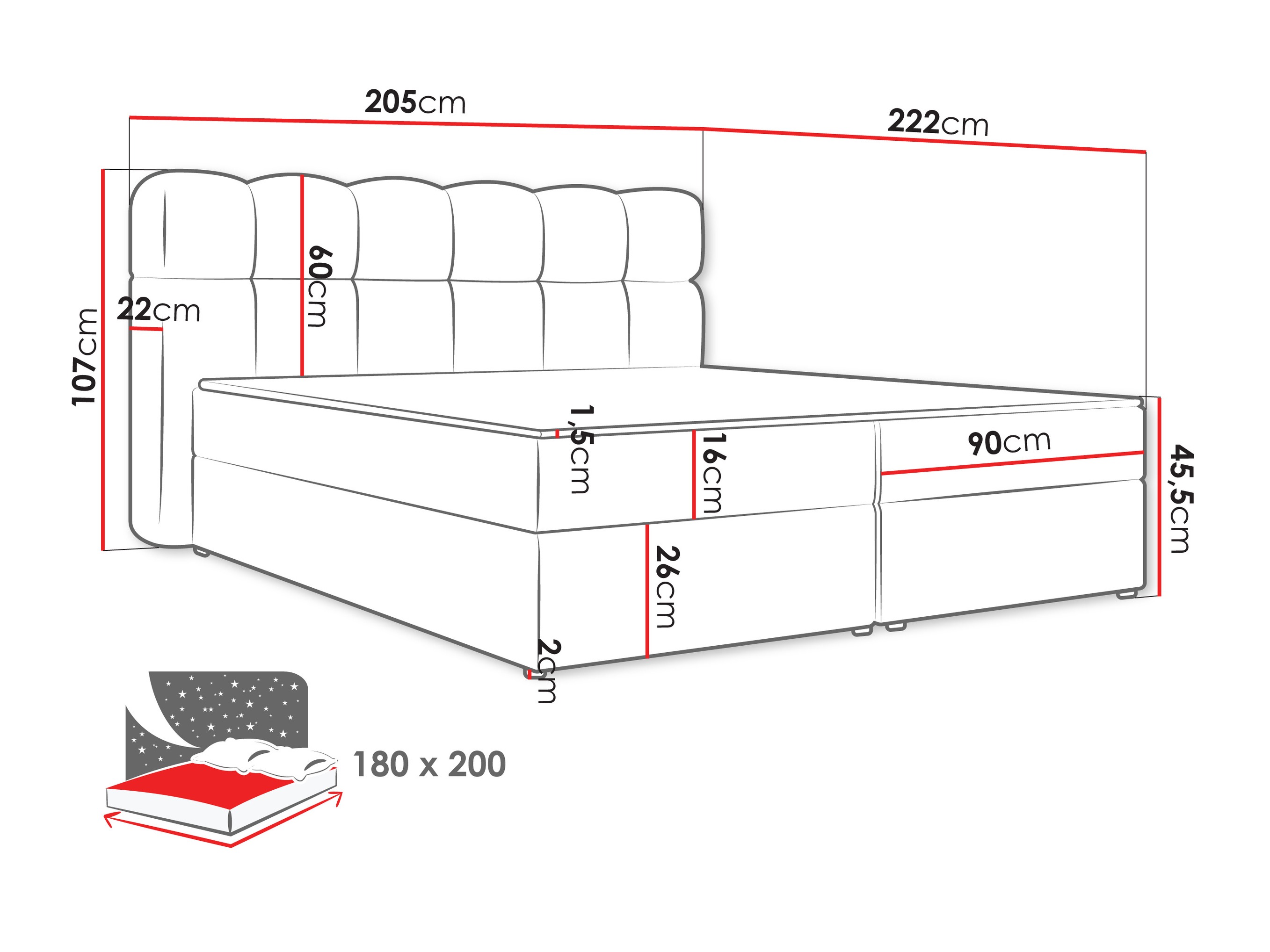 Κρεβάτι continental Stonecrest 113 (Lambi 07)