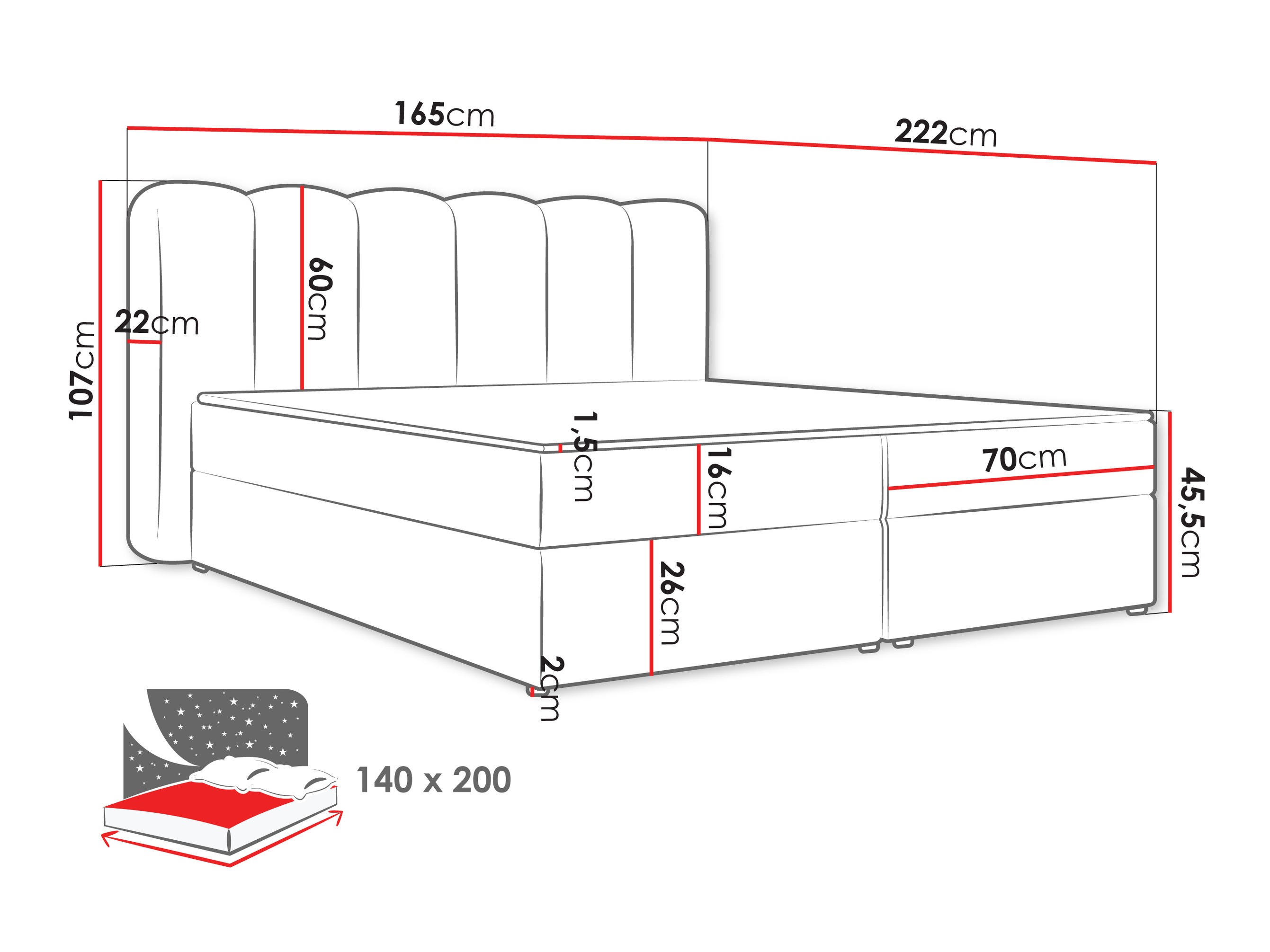 Κρεβάτι continental Stonecrest 112 (Lambi 06)