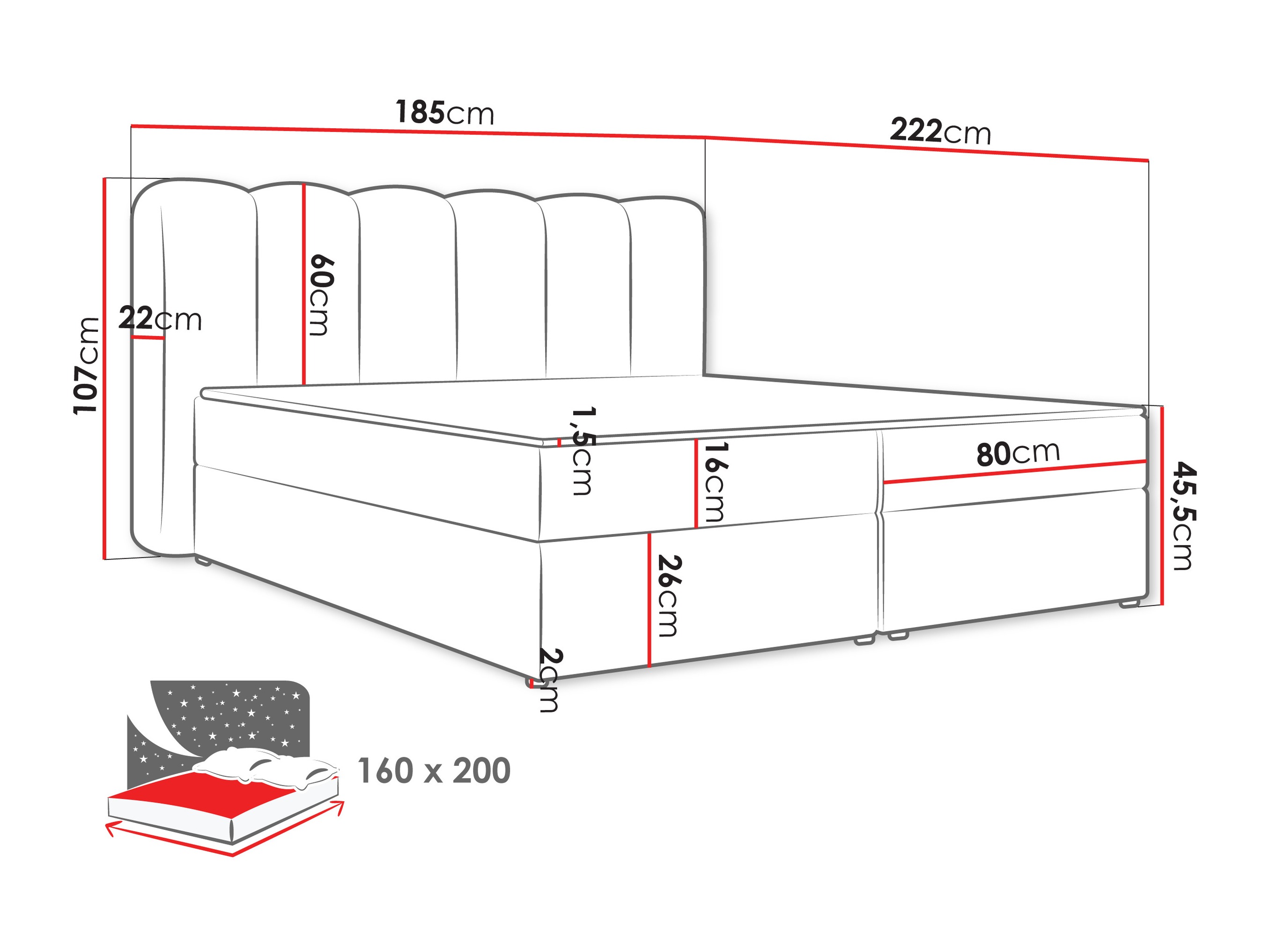 Κρεβάτι continental Stonecrest 112 (Lambi 06)