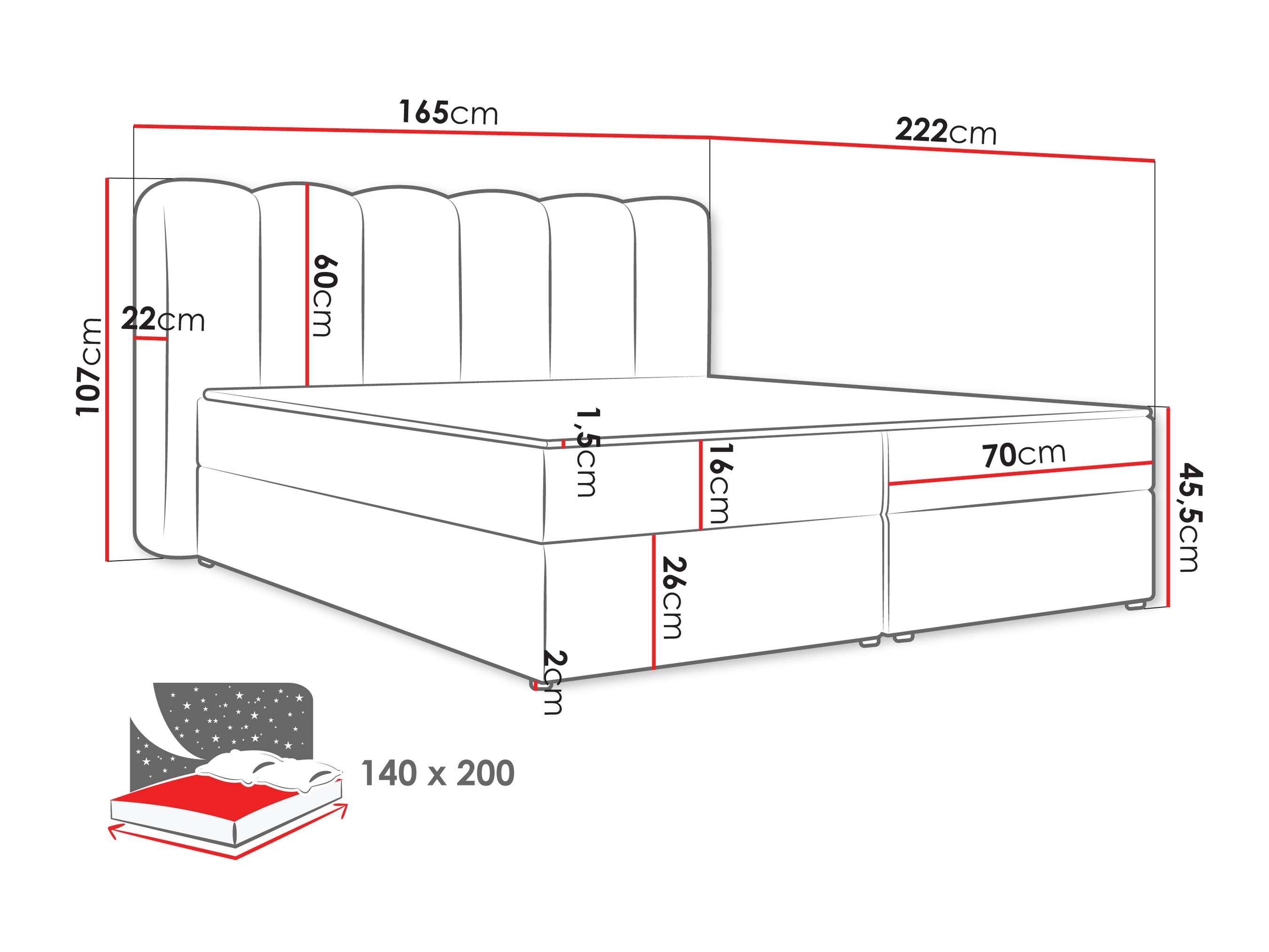 Κρεβάτι continental Stonecrest 112 (Lambi 07)