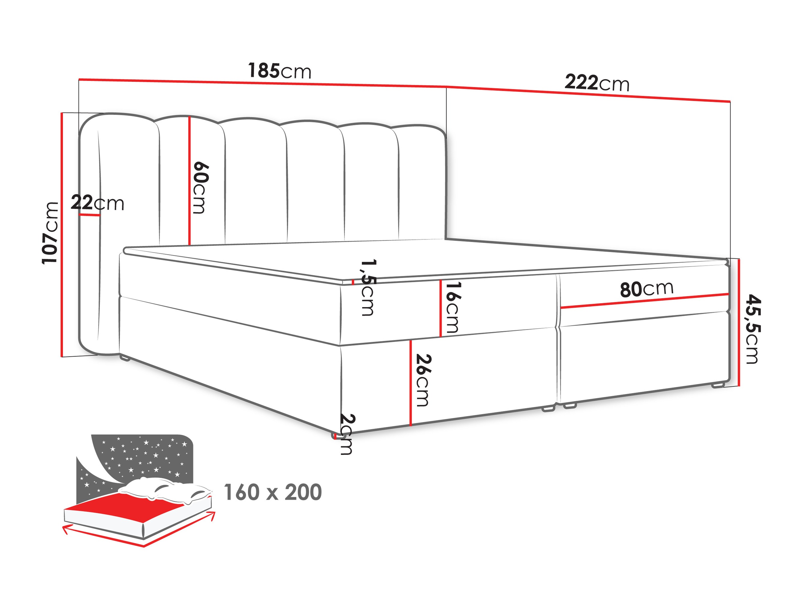 Κρεβάτι continental Stonecrest 112 (Lambi 07)