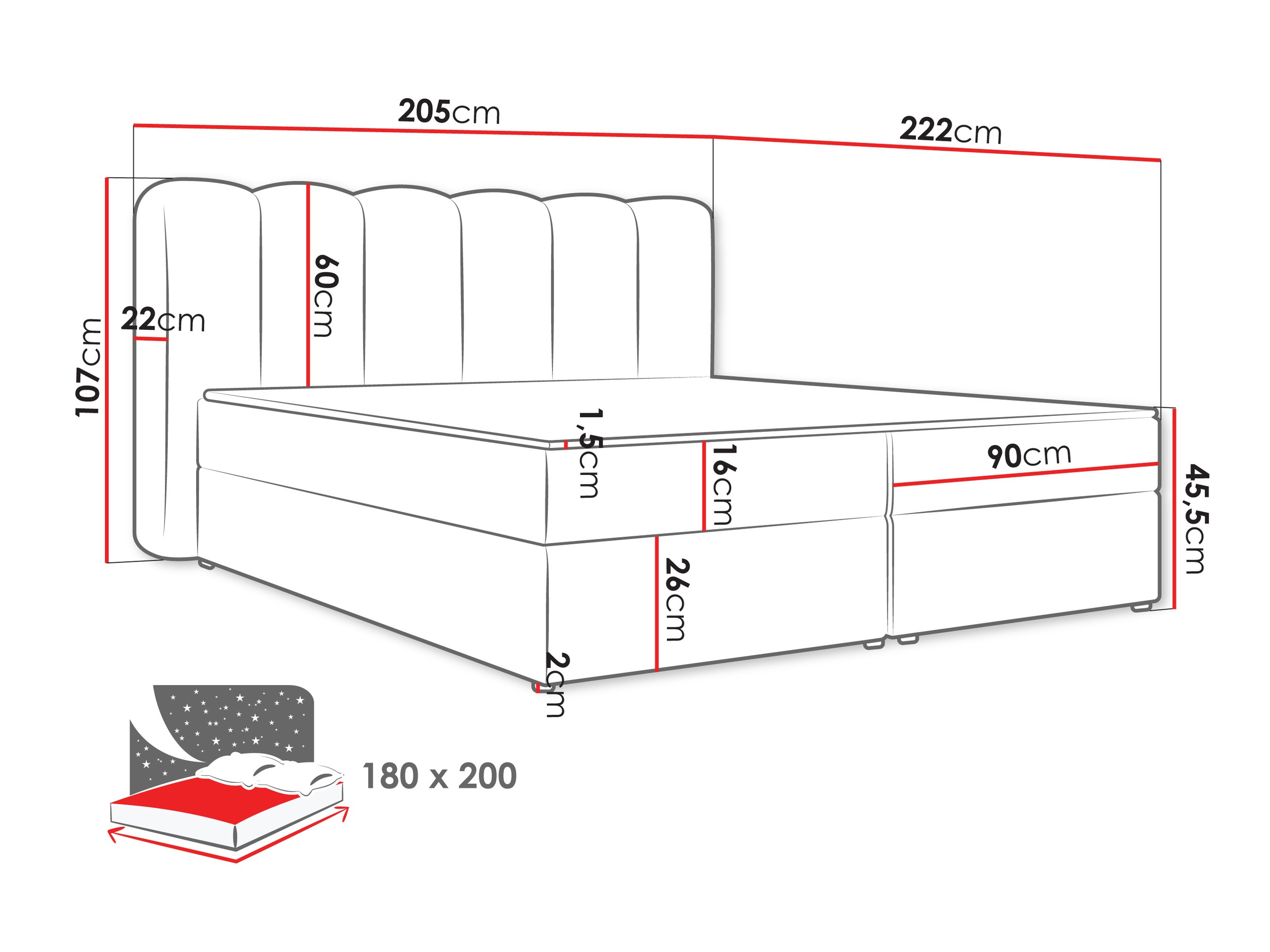 Κρεβάτι continental Stonecrest 112 (Lambi 07)