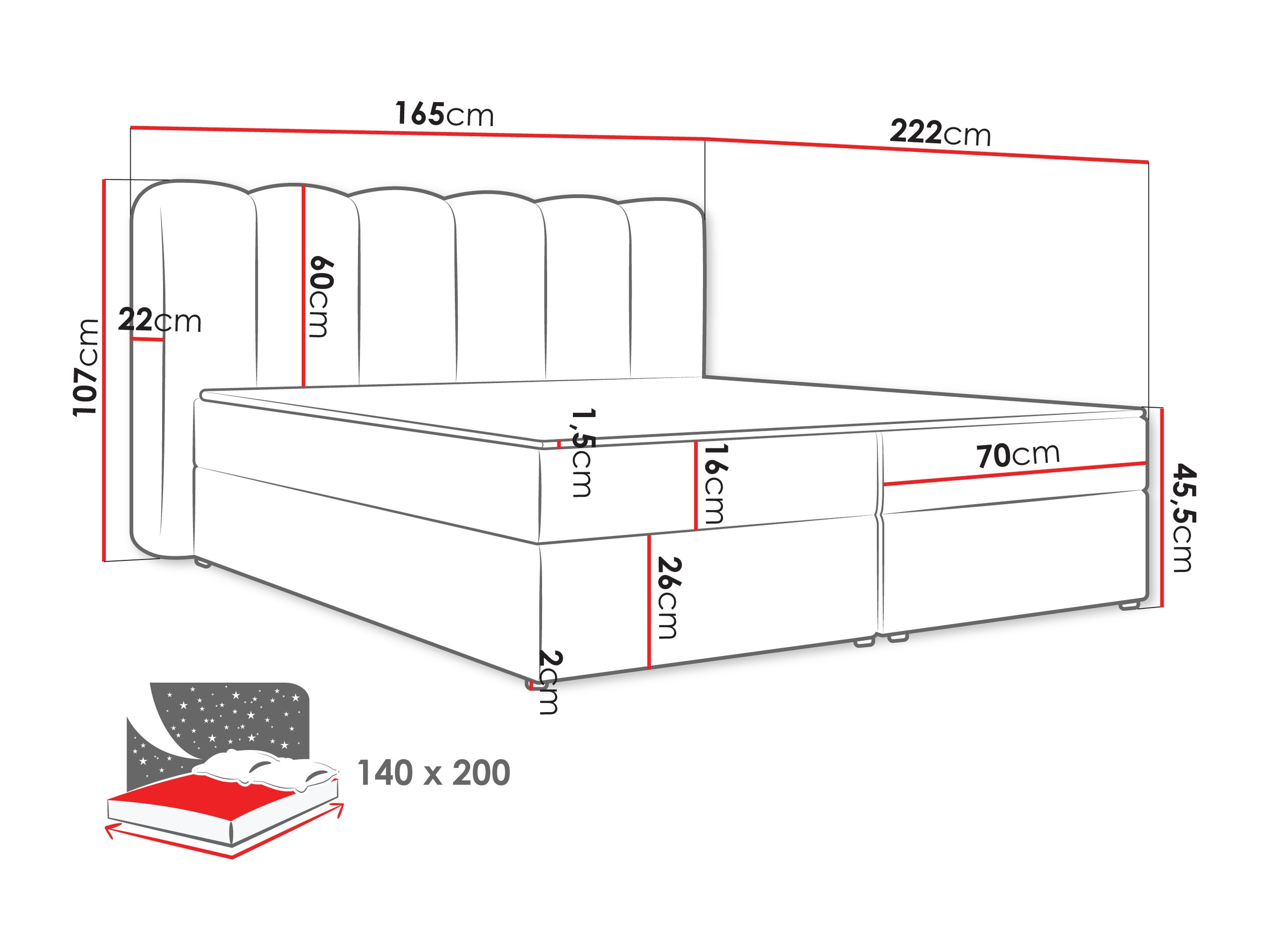 Κρεβάτι continental Stonecrest 112 (Lambi 08)