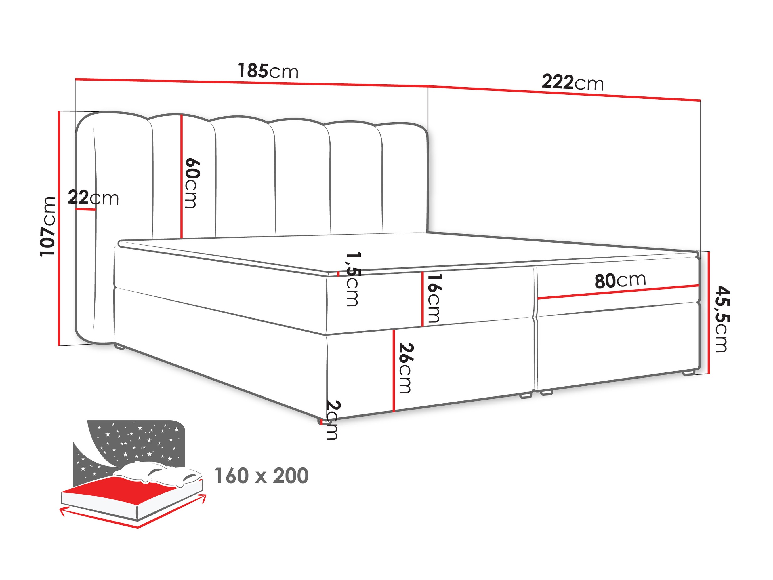 Κρεβάτι continental Stonecrest 112 (Lambi 08)