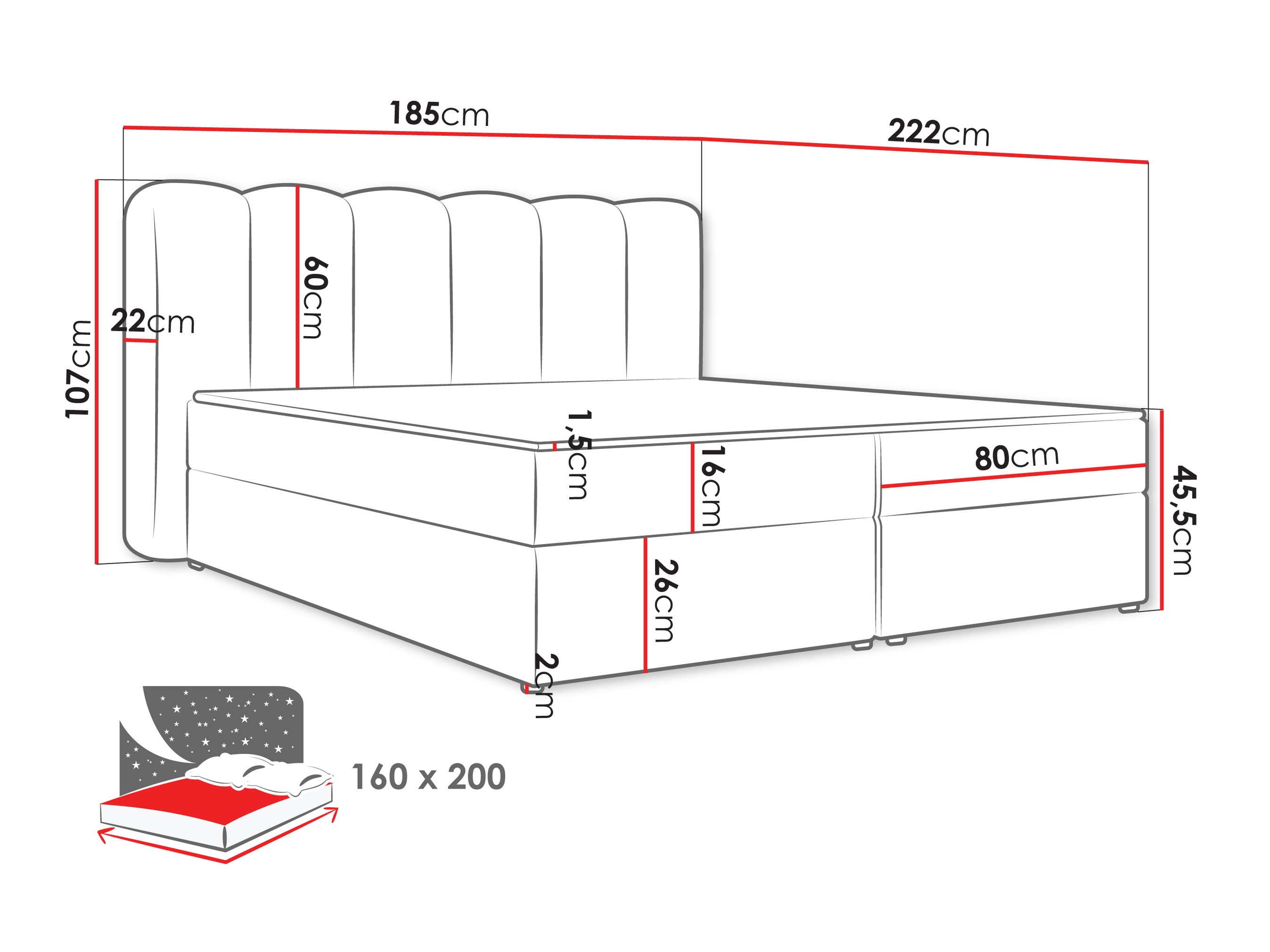 Κρεβάτι continental Stonecrest 112 (Lambi 11)