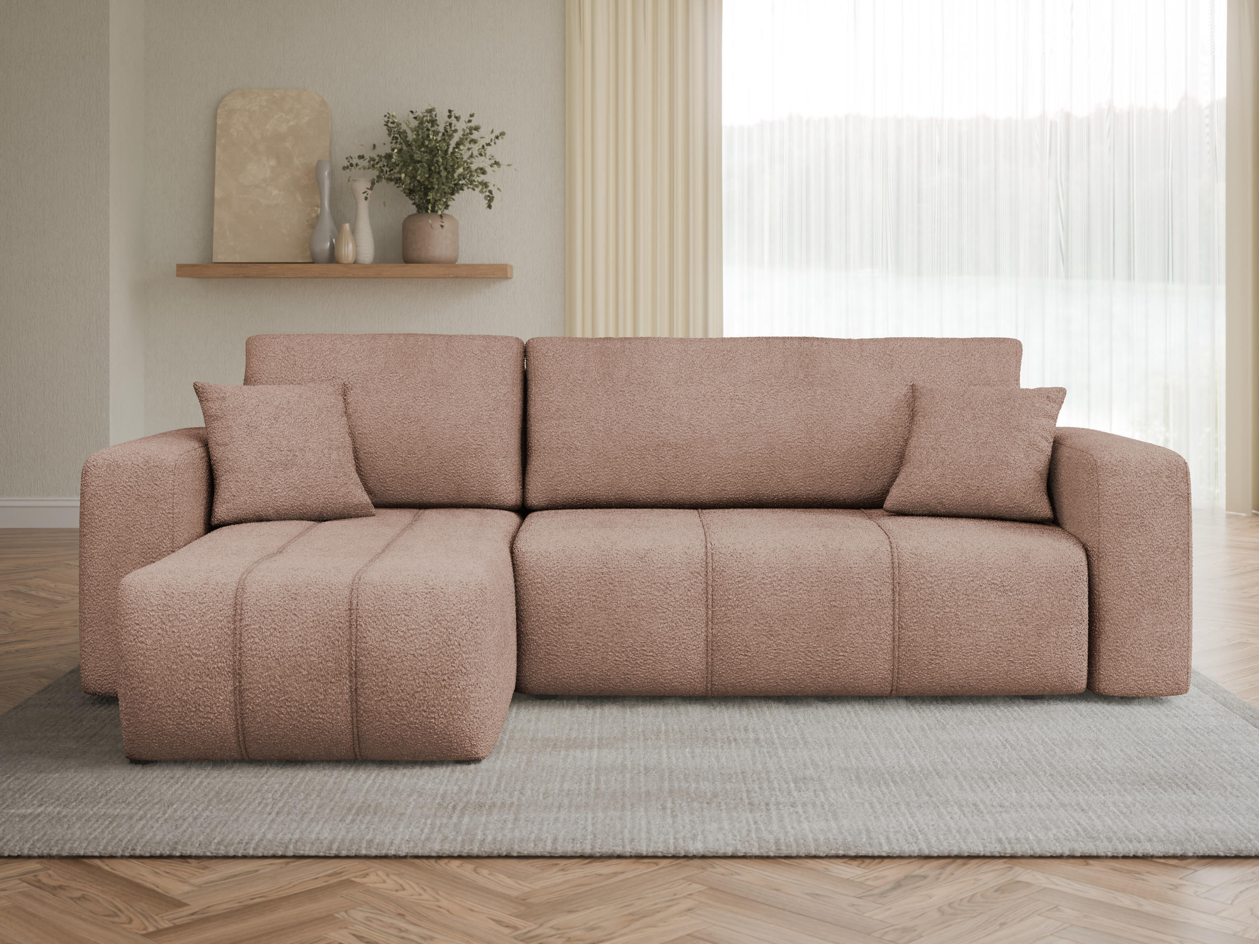 Γωνιακός Καναπές Comfivo Laurus (Coral 45)