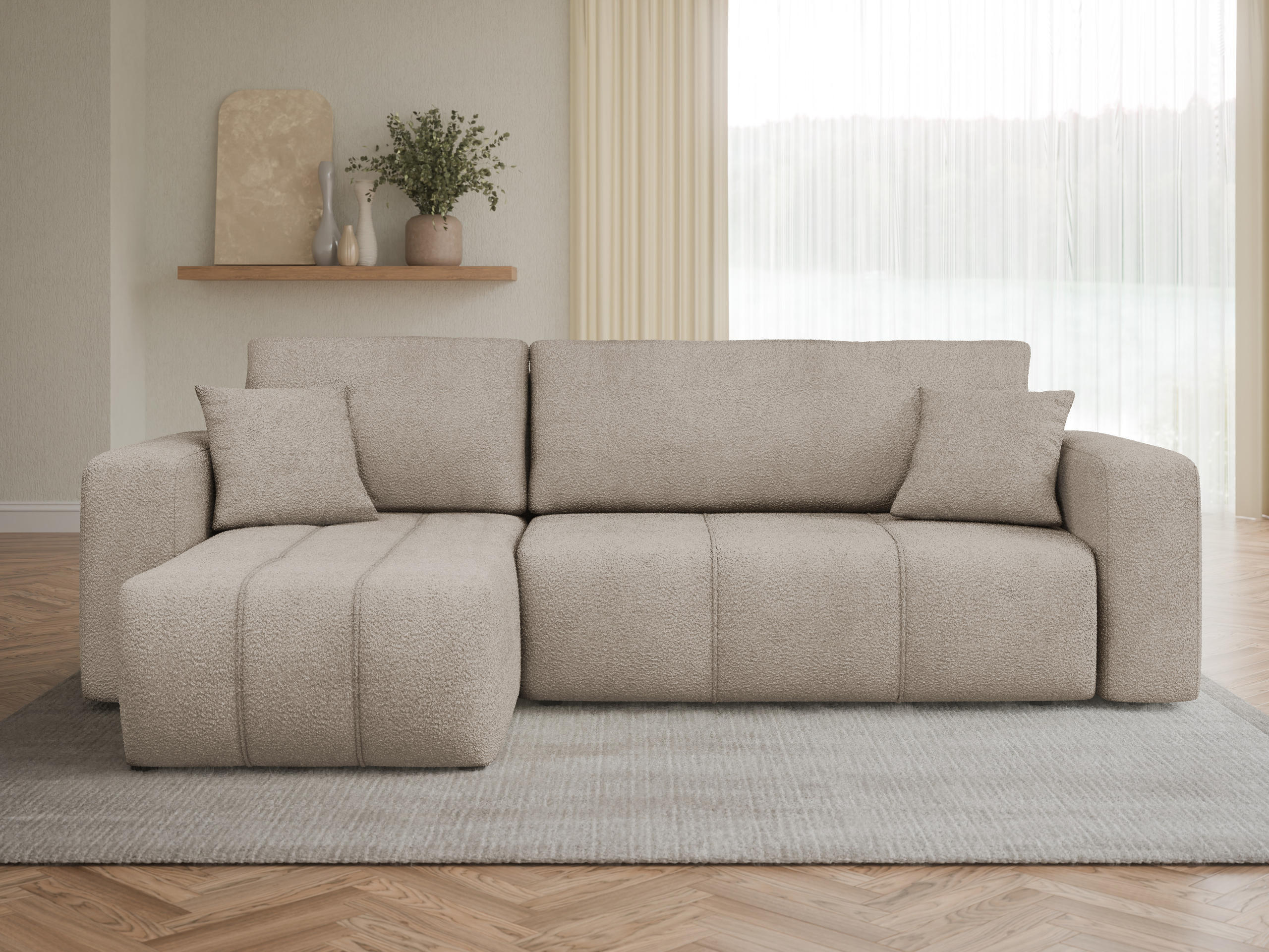 Γωνιακός Καναπές Comfivo Laurus (Coral 50)