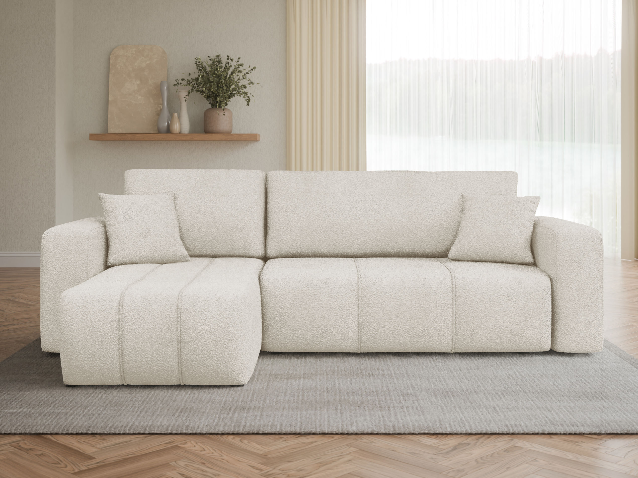 Γωνιακός Καναπές Comfivo Laurus (Coral 65)