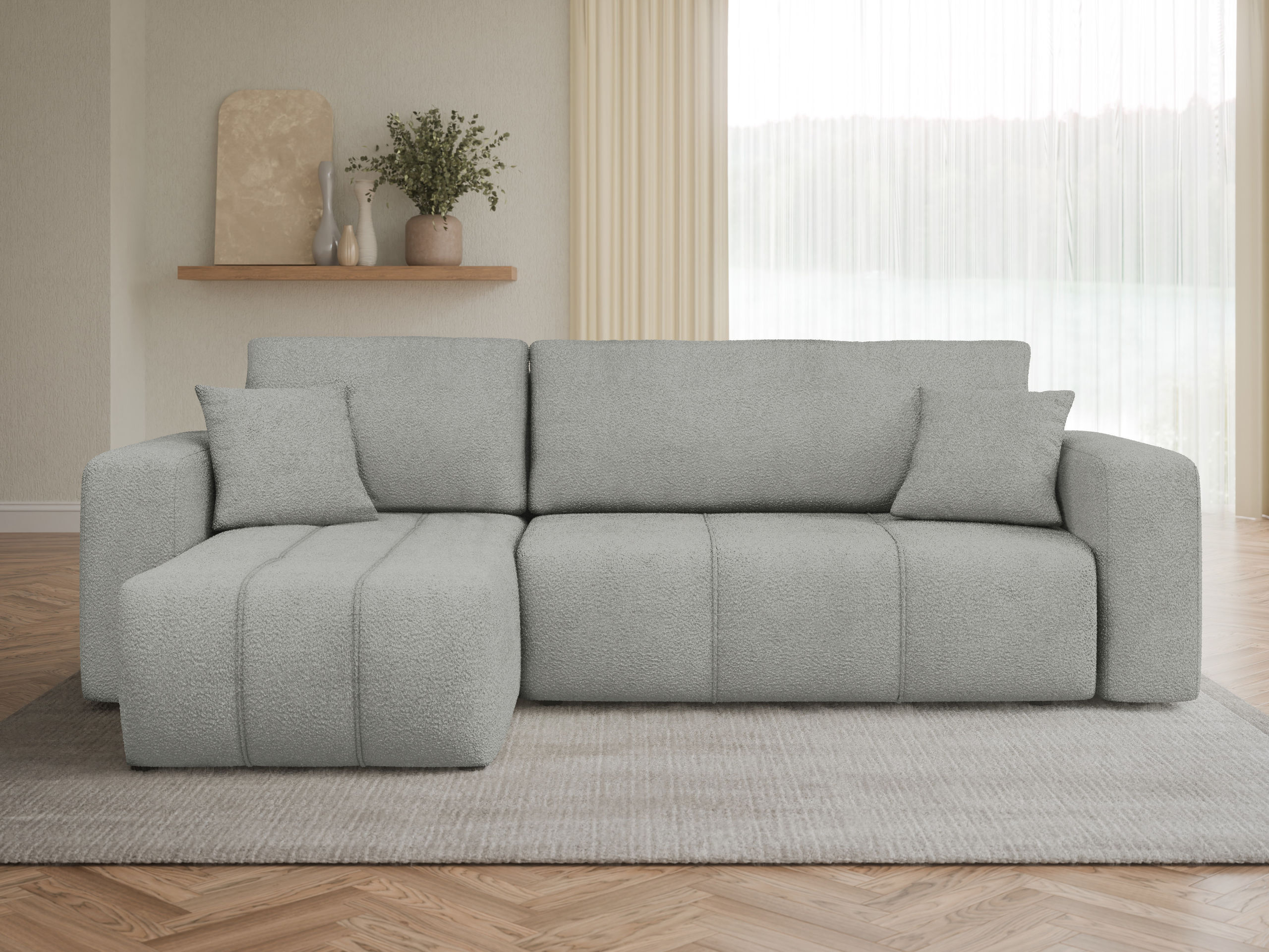 Γωνιακός Καναπές Comfivo Laurus (Coral 75)