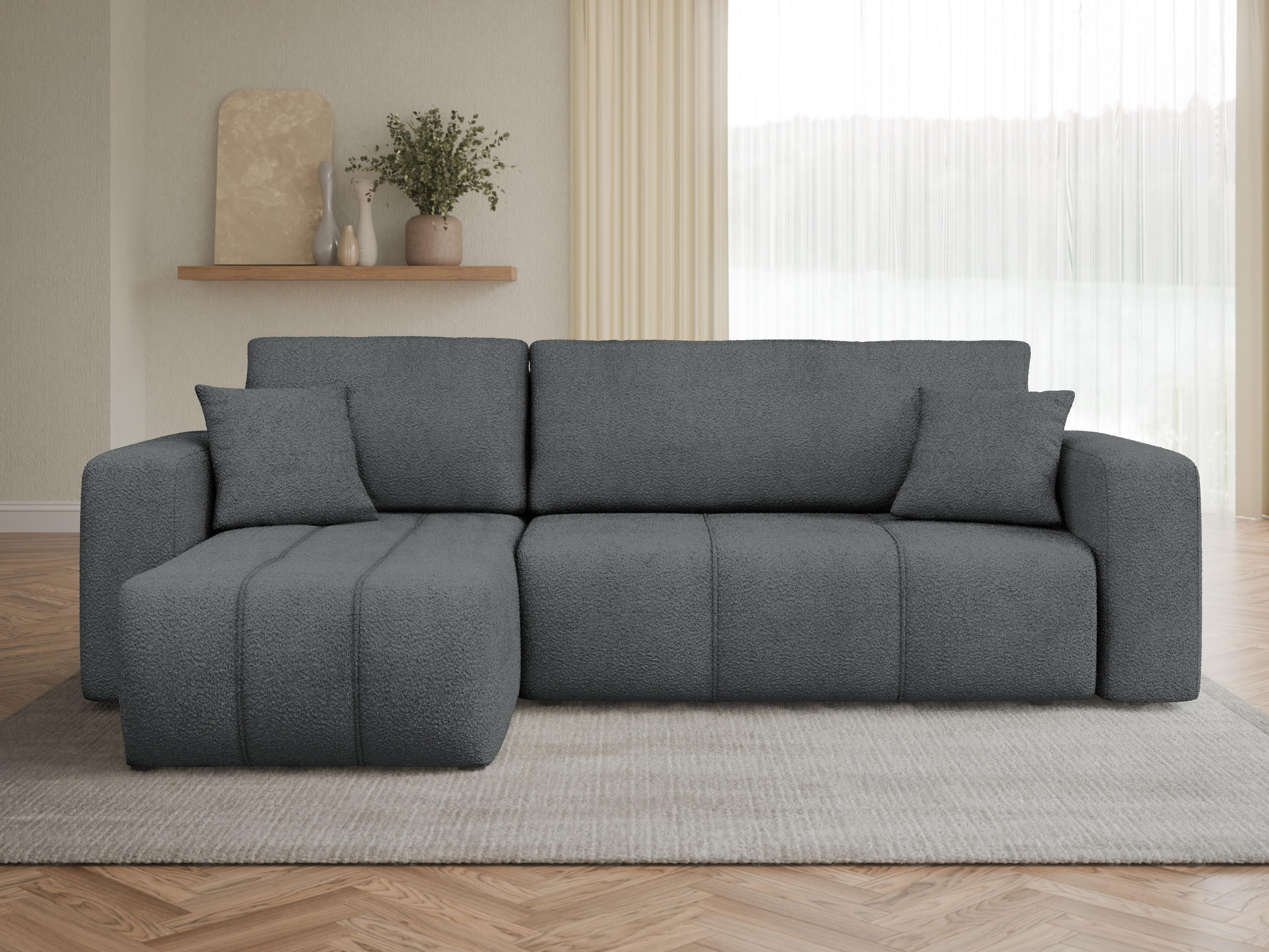 Γωνιακός Καναπές Comfivo Laurus (Coral 80)