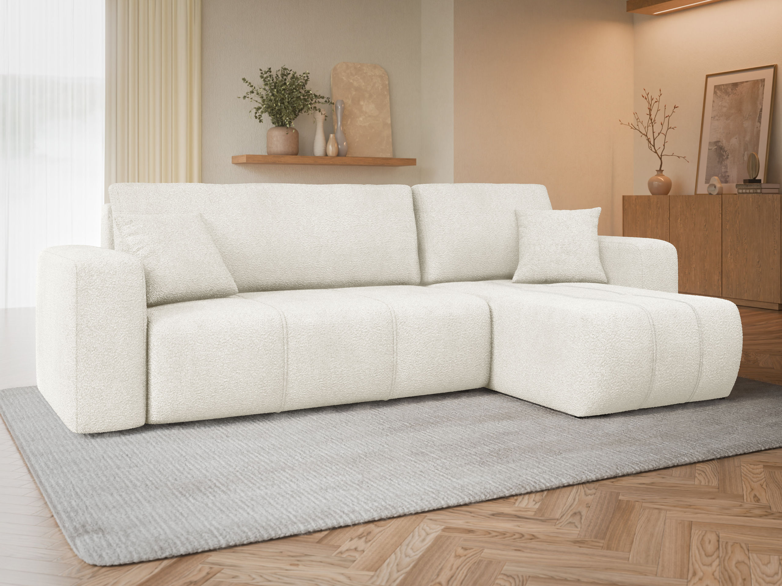 Γωνιακός Καναπές Comfivo Laurus (Coral 15)