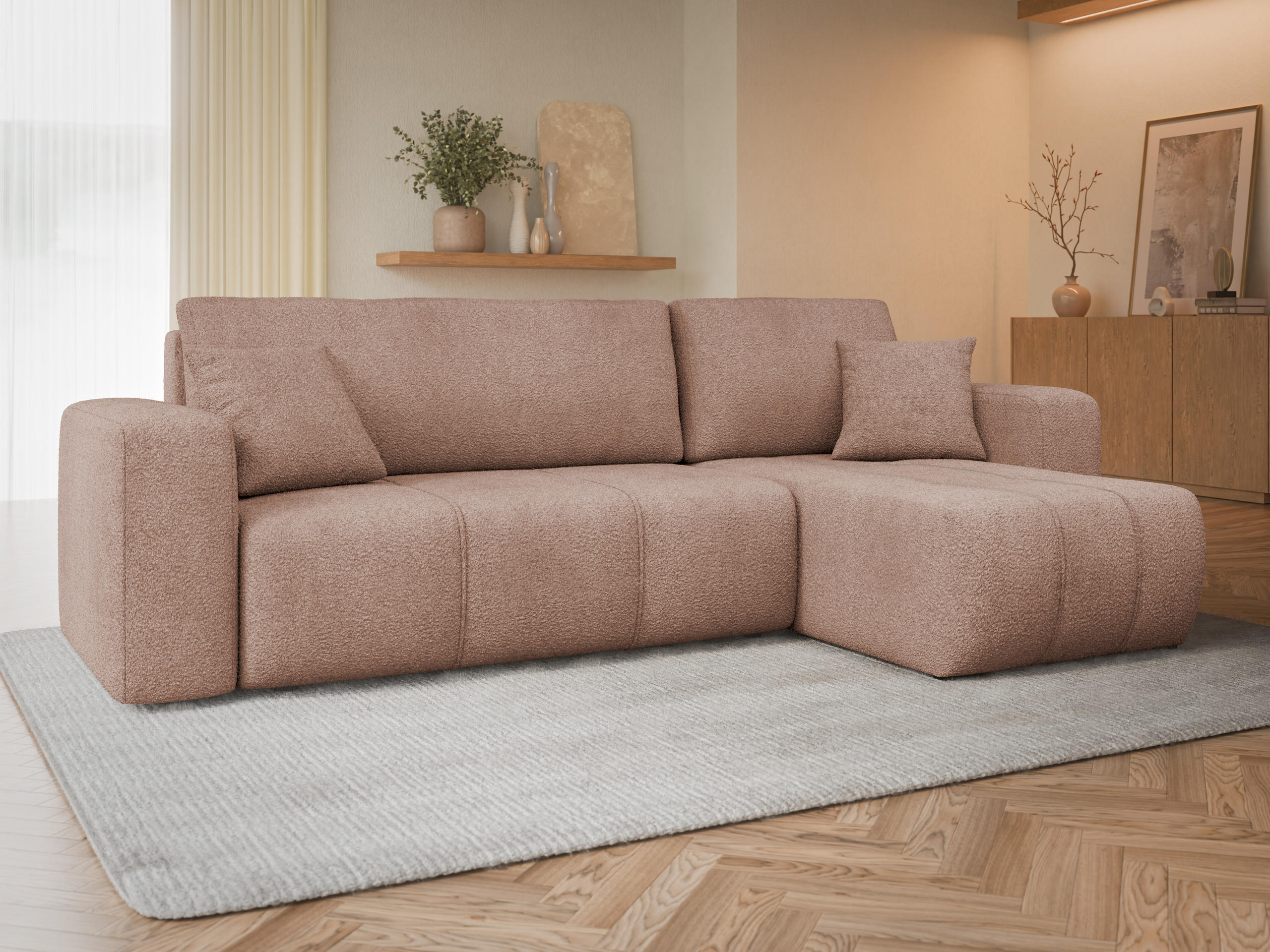 Γωνιακός Καναπές Comfivo Laurus (Coral 45)