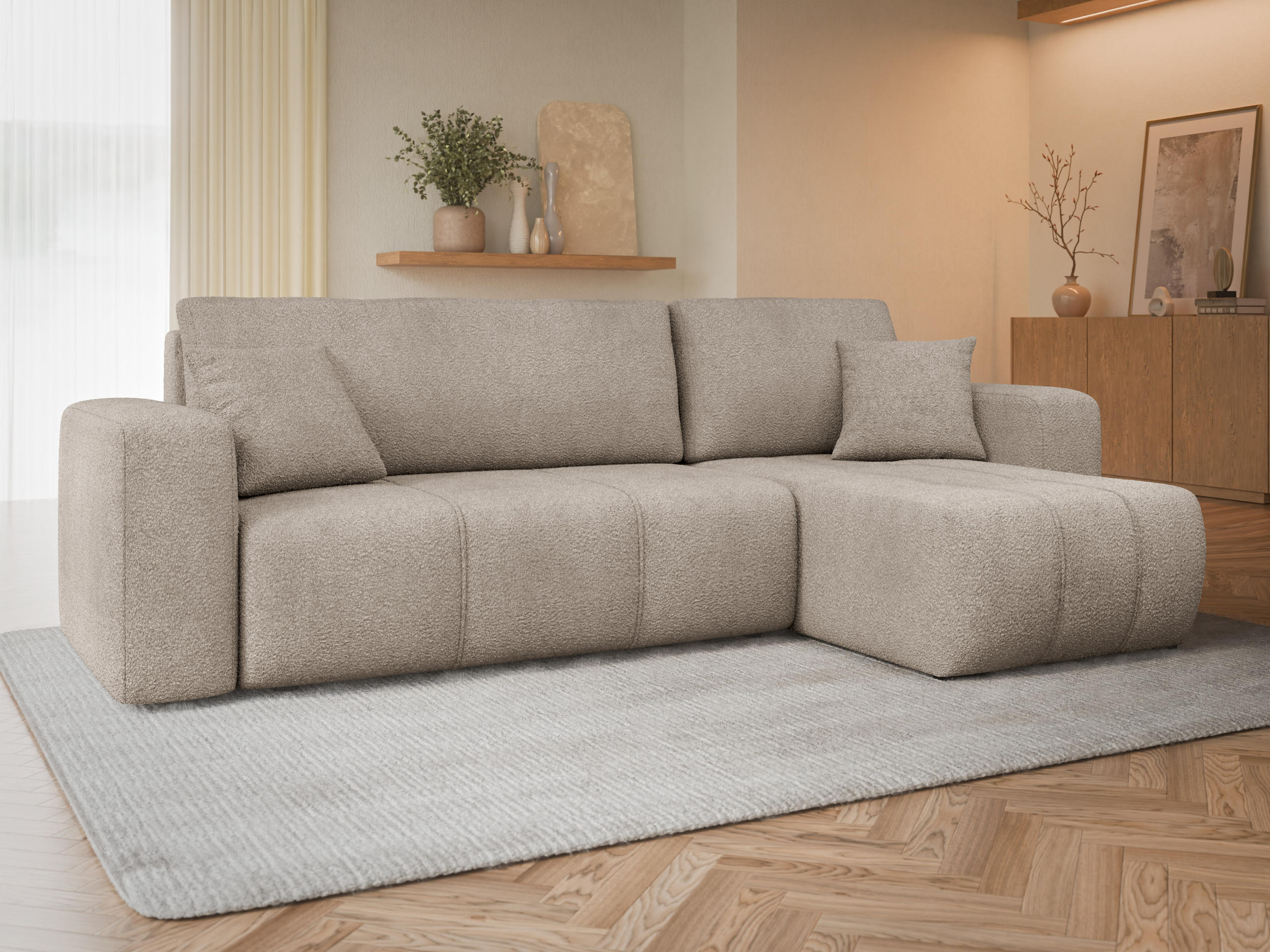 Γωνιακός Καναπές Comfivo Laurus (Coral 50)