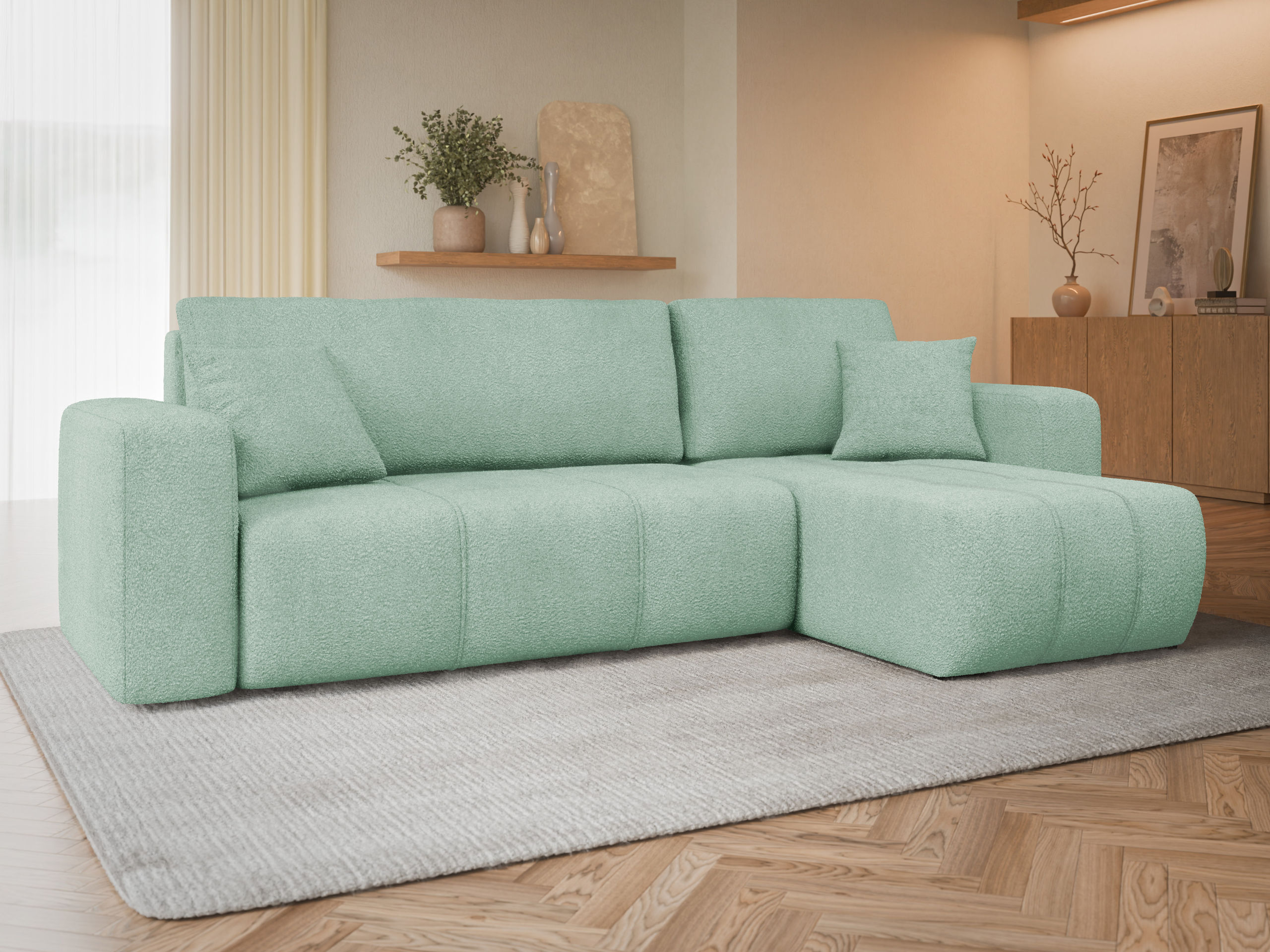 Γωνιακός Καναπές Comfivo Laurus (Coral 55)