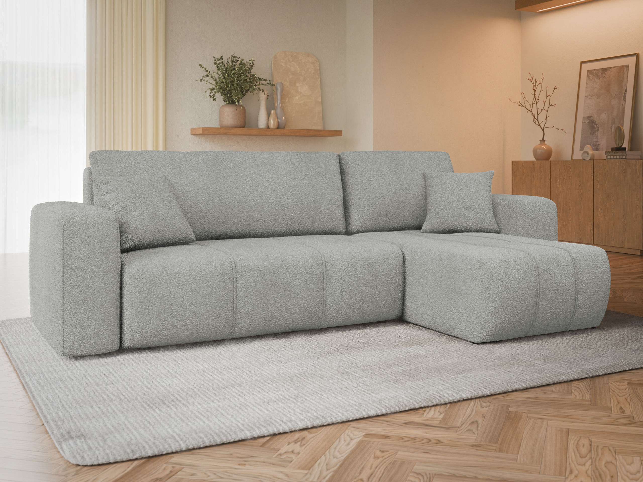 Γωνιακός Καναπές Comfivo Laurus (Coral 75)