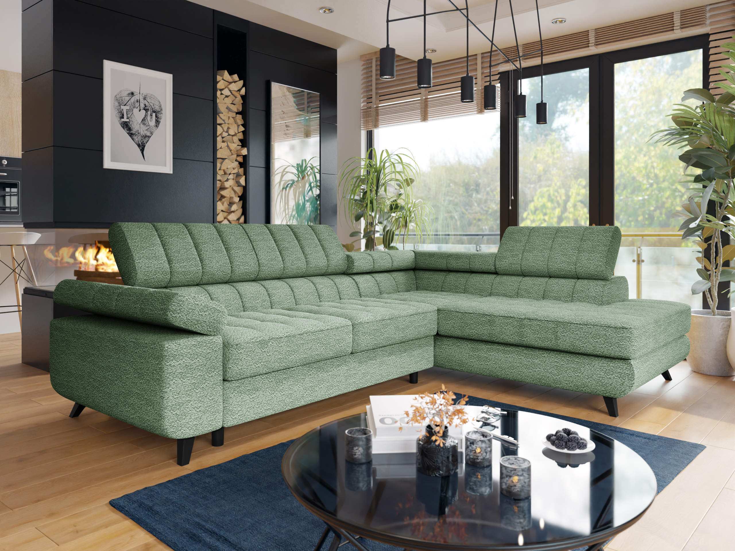 Γωνιακός Καναπές Comfivo Agnus (Boucle Abriamo 10)