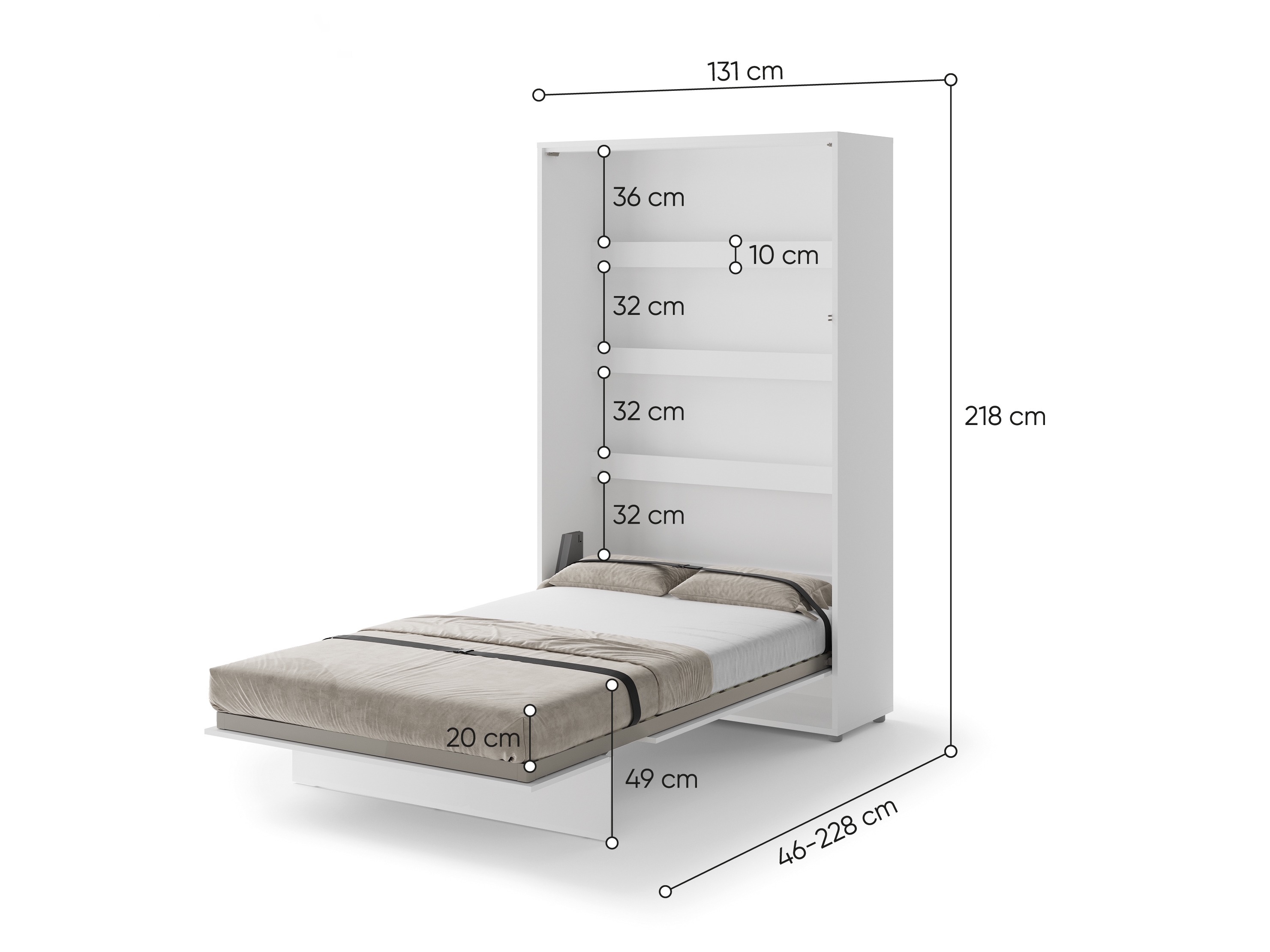 Κρεβάτι τοίχου Concept Lenart (Artisan βελανιδιά)
