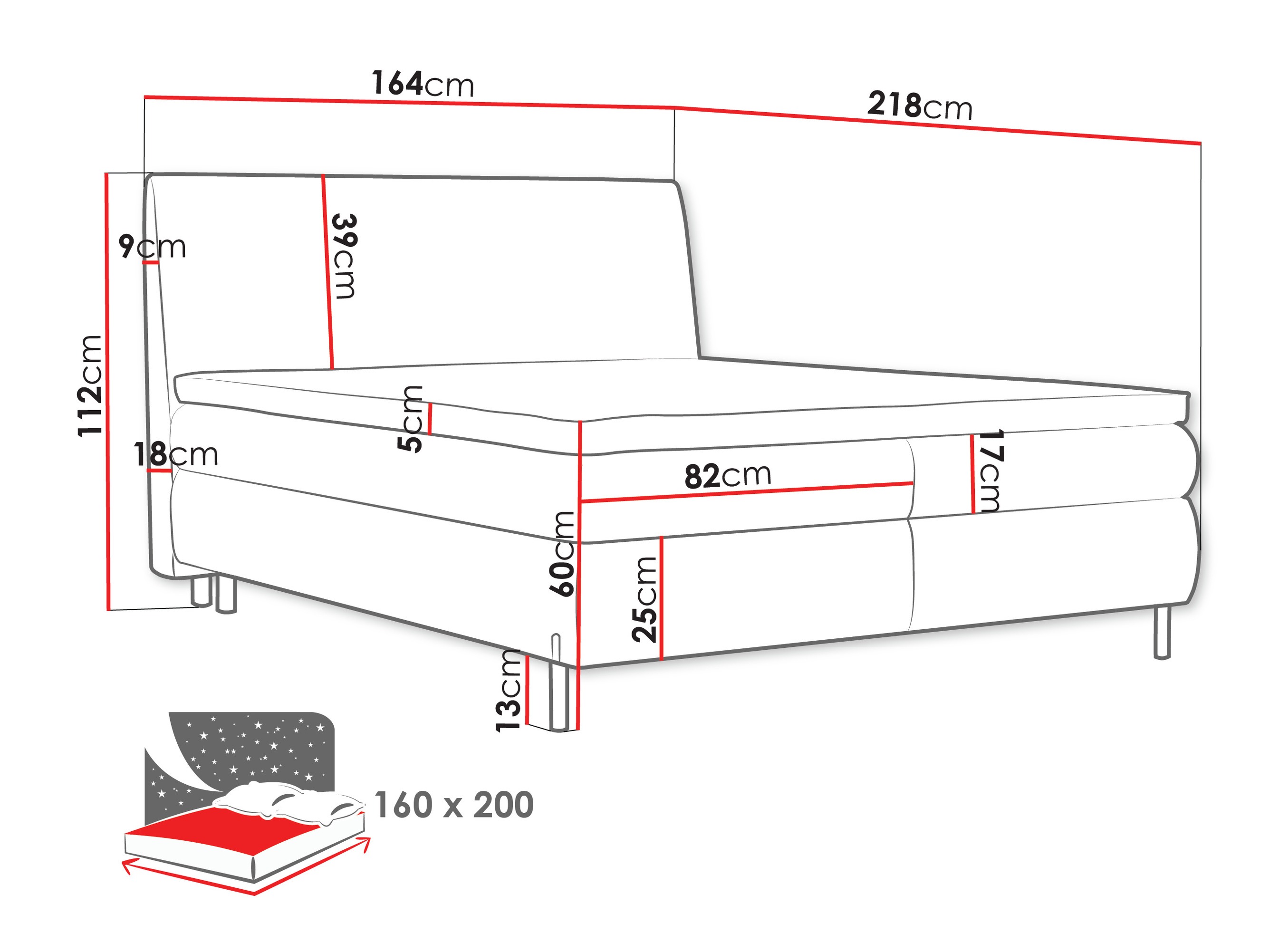 Κρεβάτι continental Portage 113 (Adventure 01)