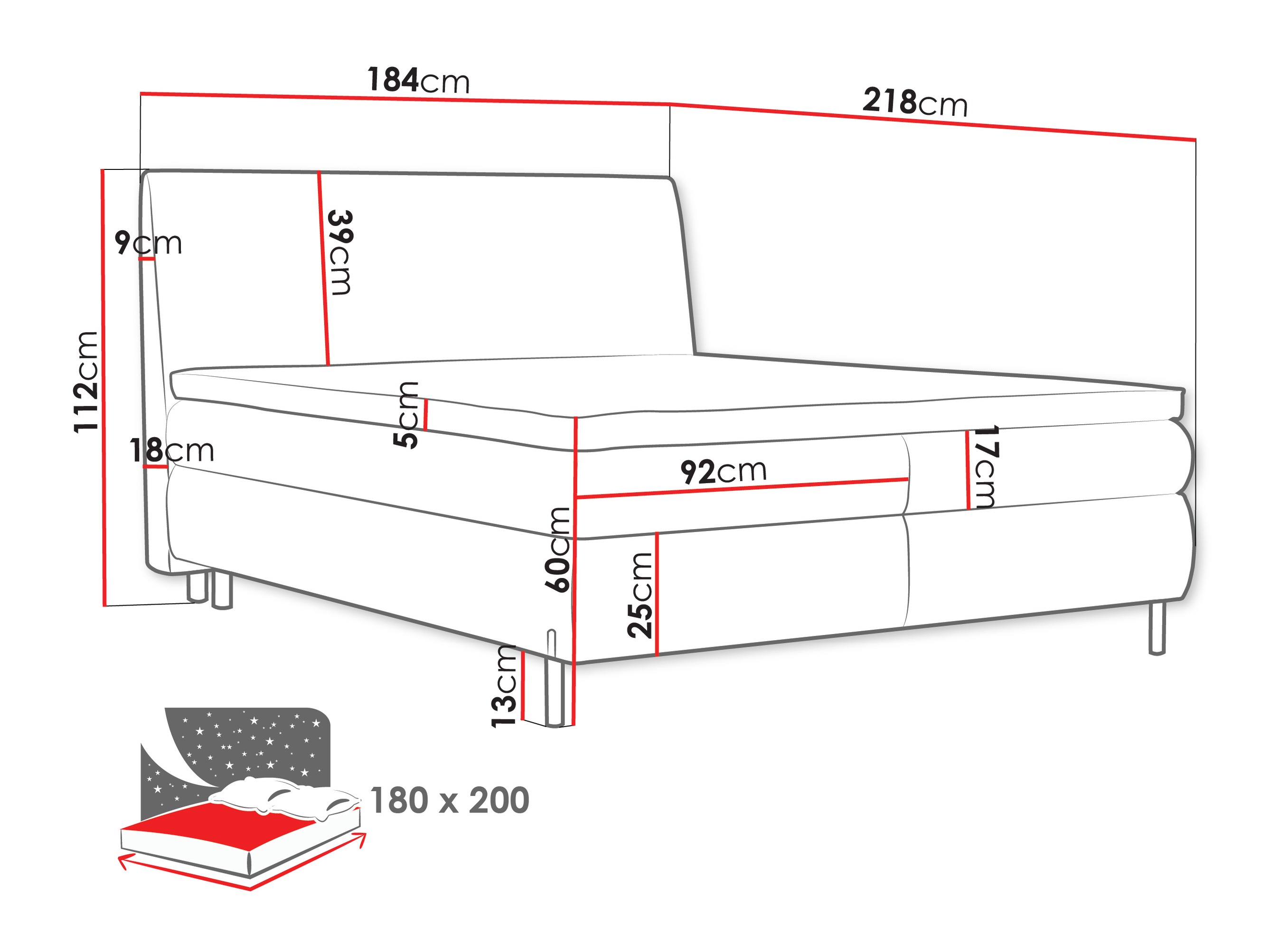 Κρεβάτι continental Portage 113 (Adventure 01)