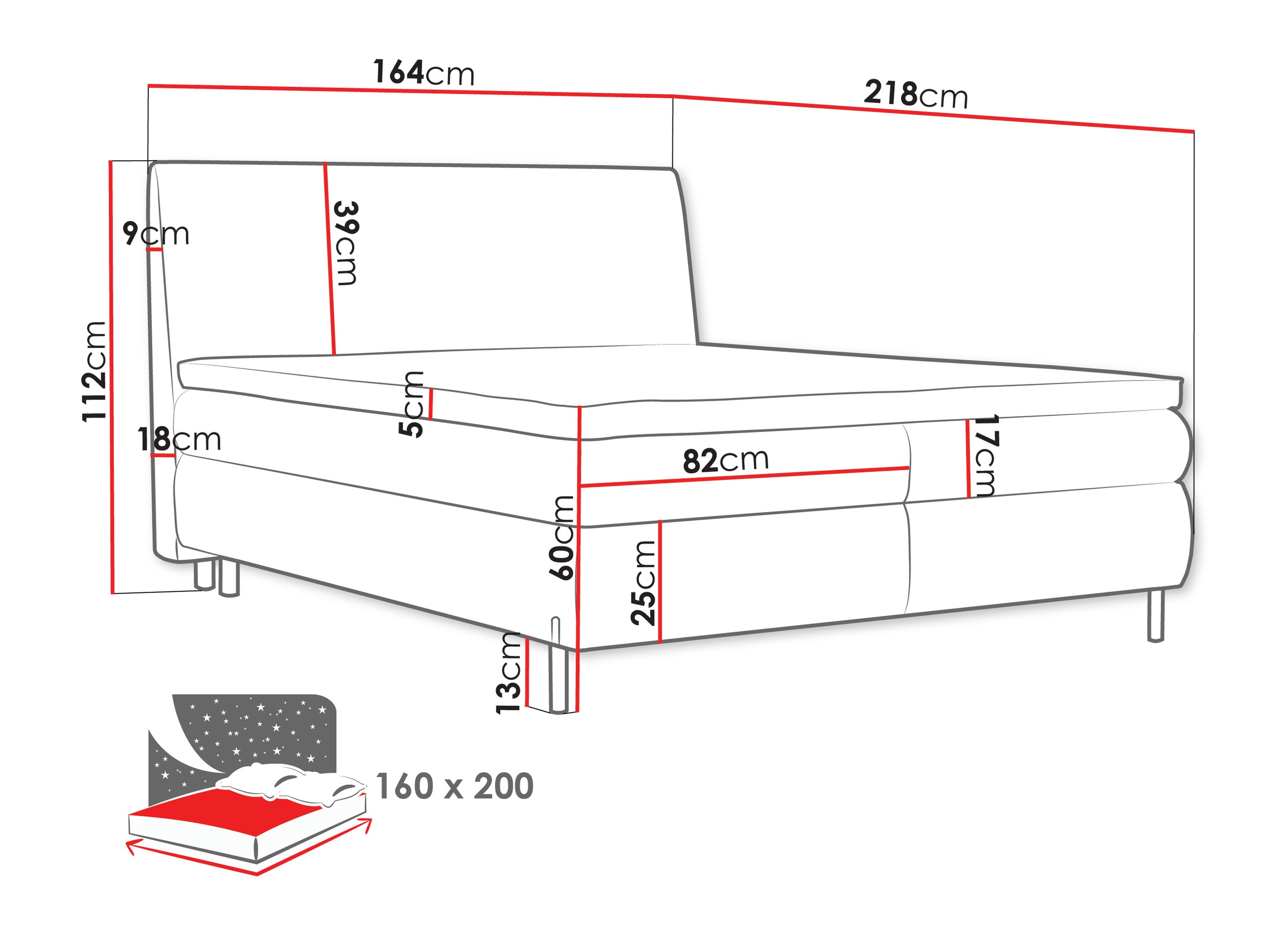 Κρεβάτι continental Portage 113 (Adventure 06)